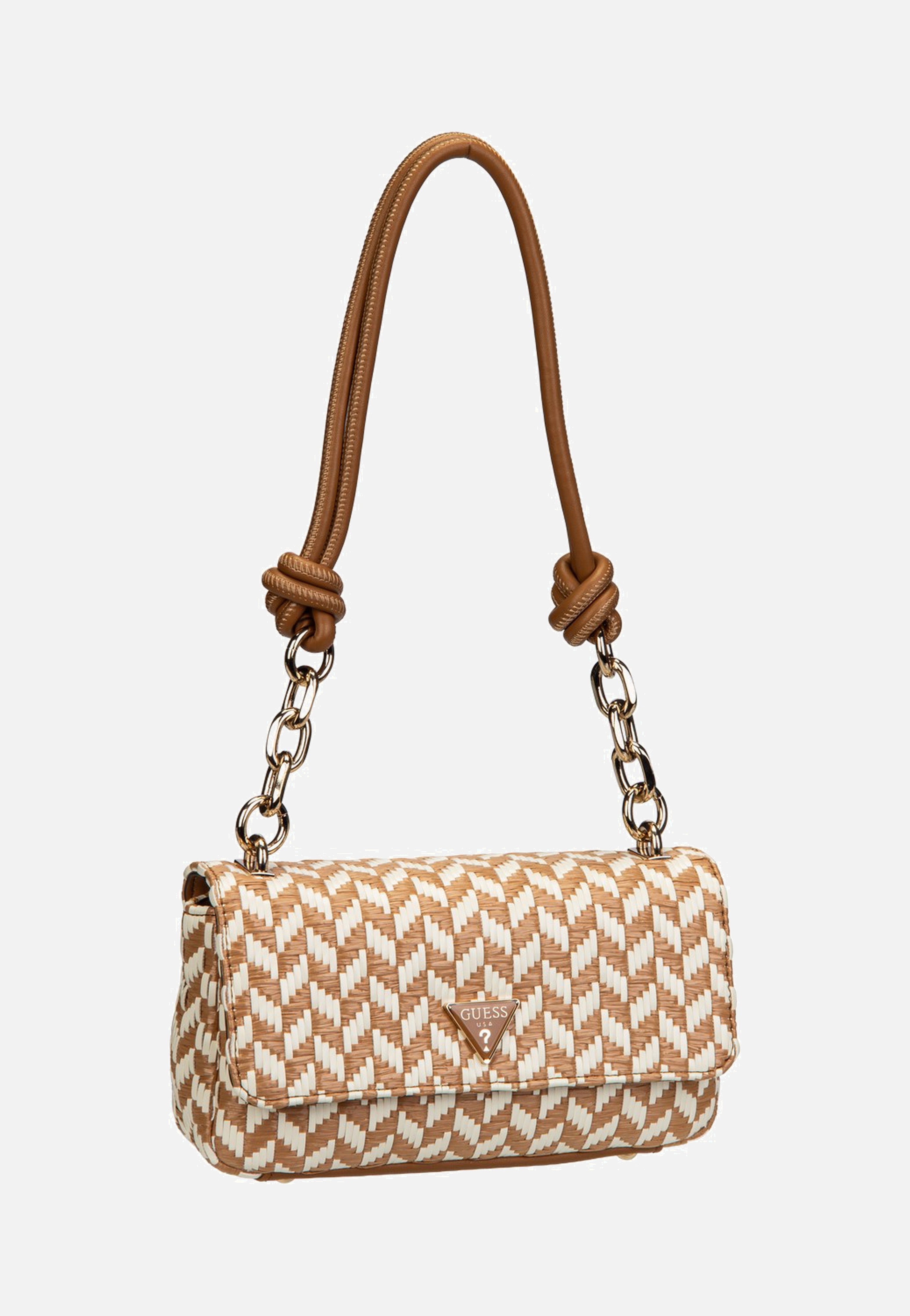 Guess Tessi Flap Shoulder Cognac Multi Schultertasche