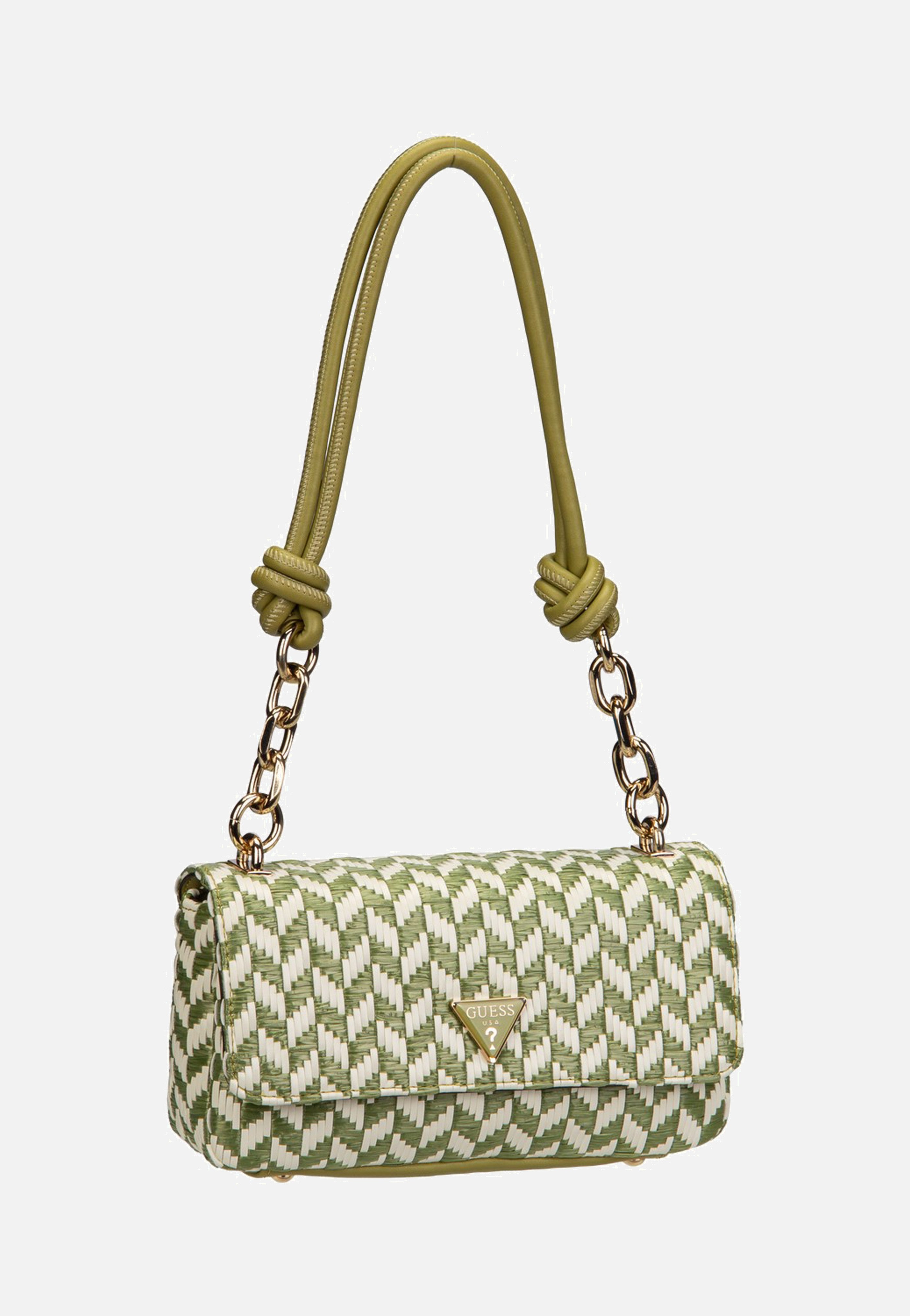 Guess Tessi Flap Shoulder Olive Multi Schultertasche