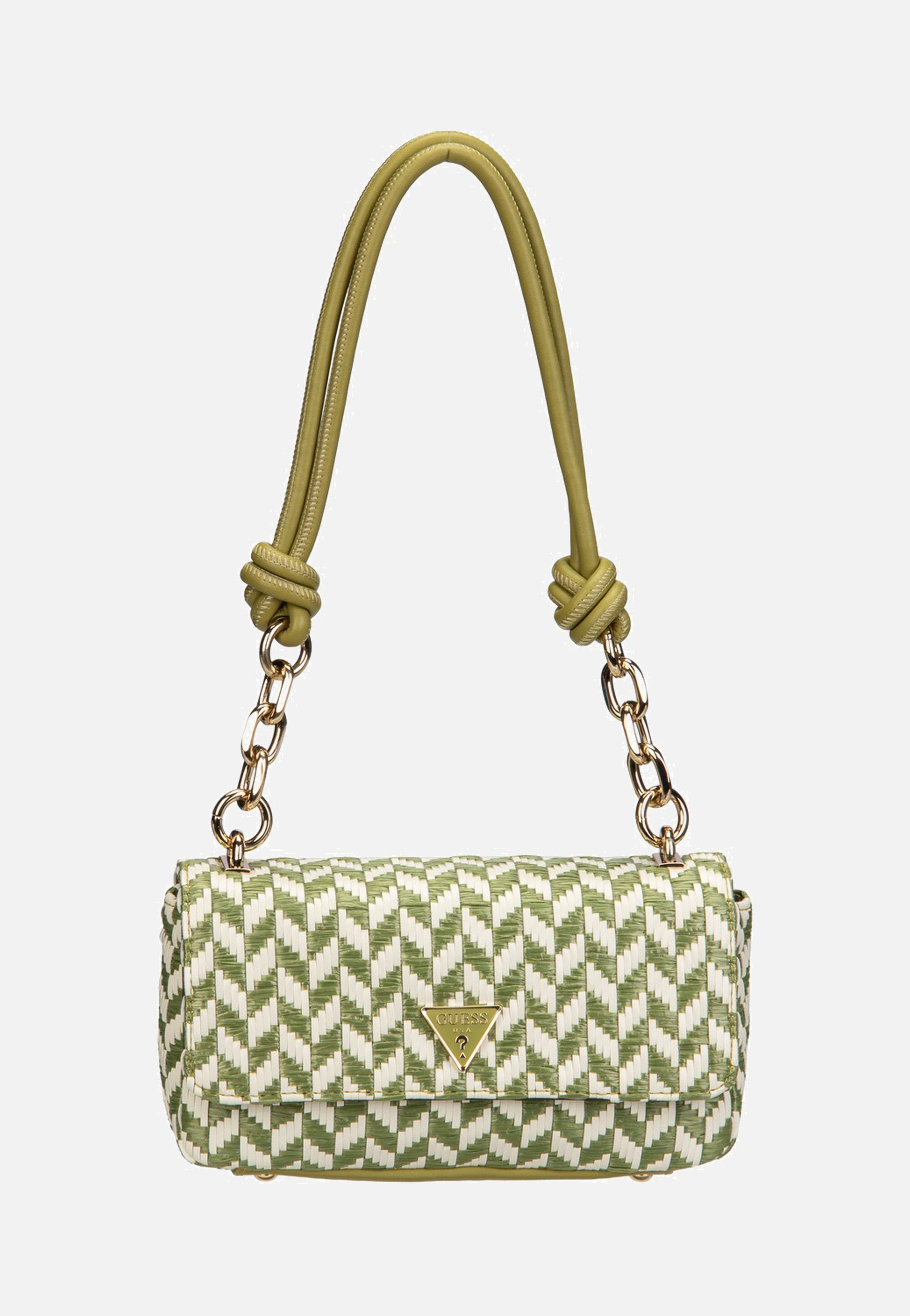 Guess Tessi Flap Shoulder Olive Multi Schultertasche