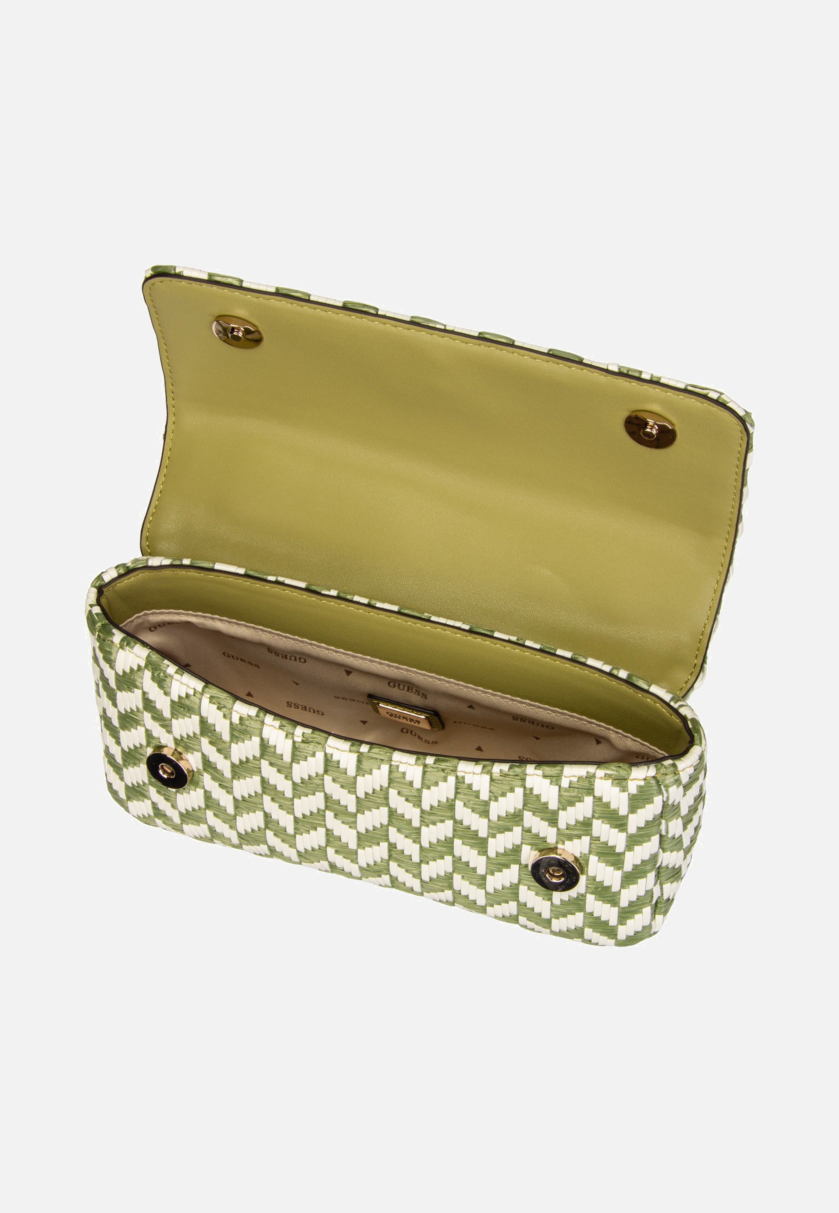 Guess Tessi Flap Shoulder Olive Multi Schultertasche