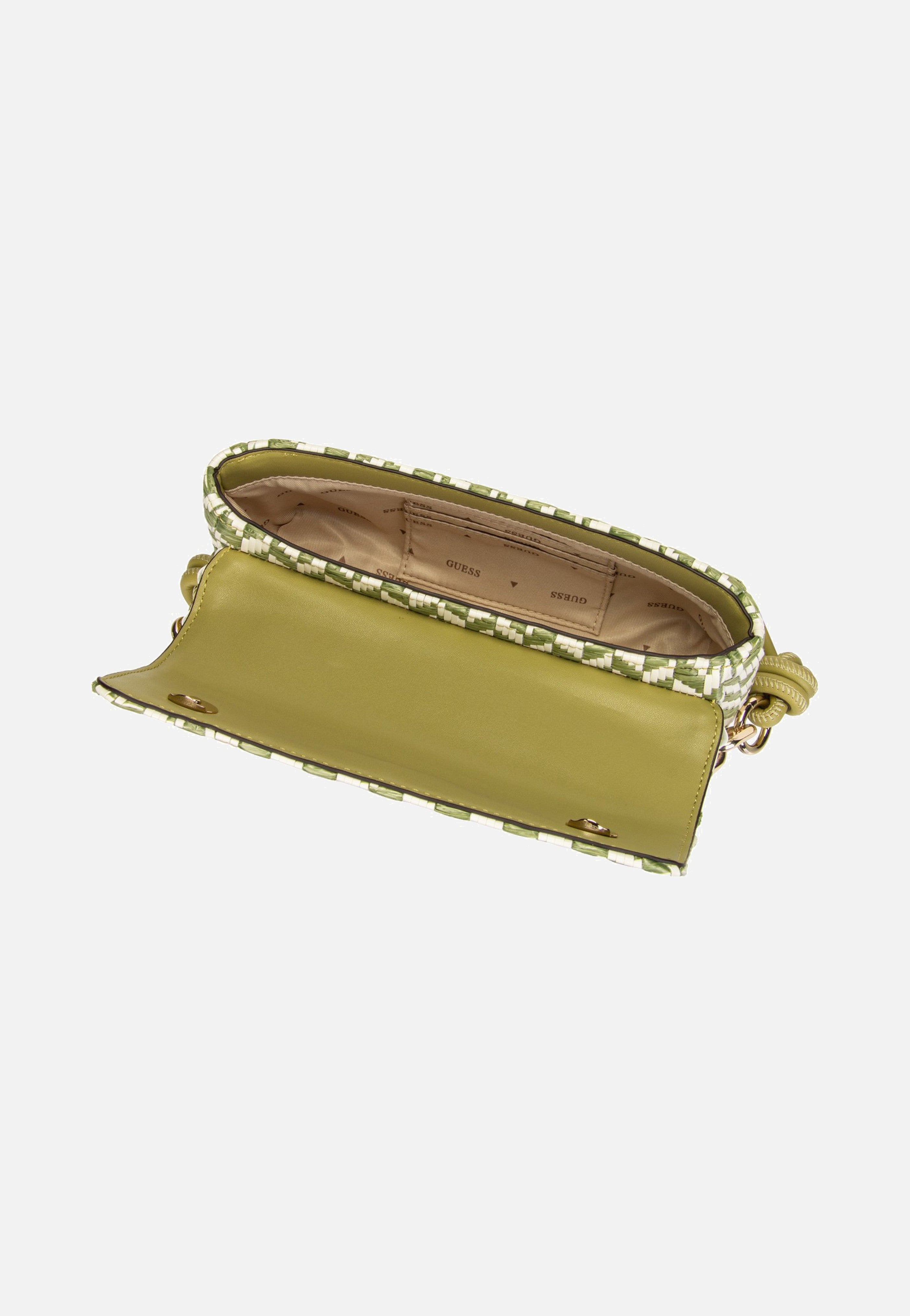 Guess Tessi Flap Shoulder Olive Multi Schultertasche