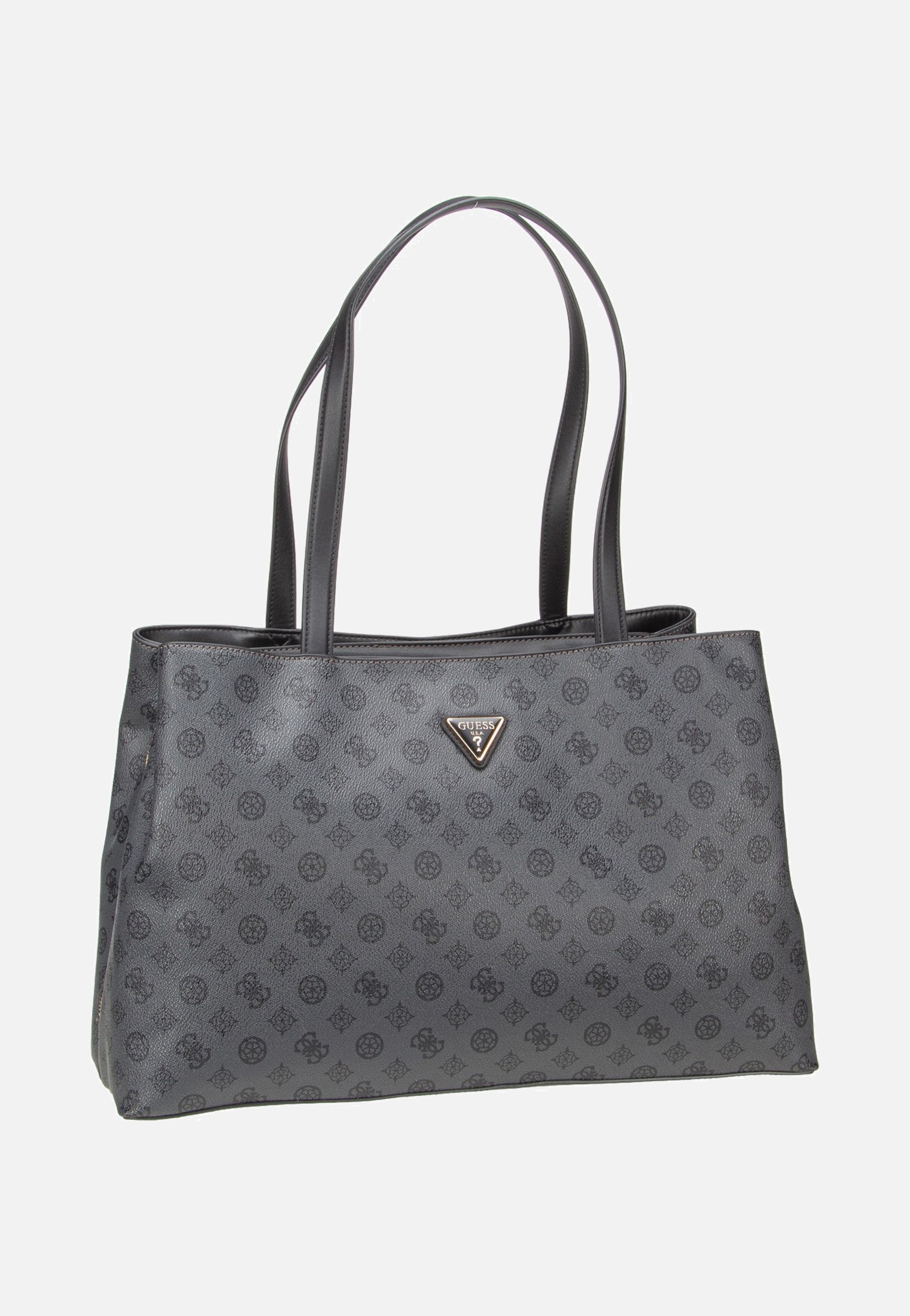 Guess Wilder Tri Compartment Tote Charcoal Shopper
