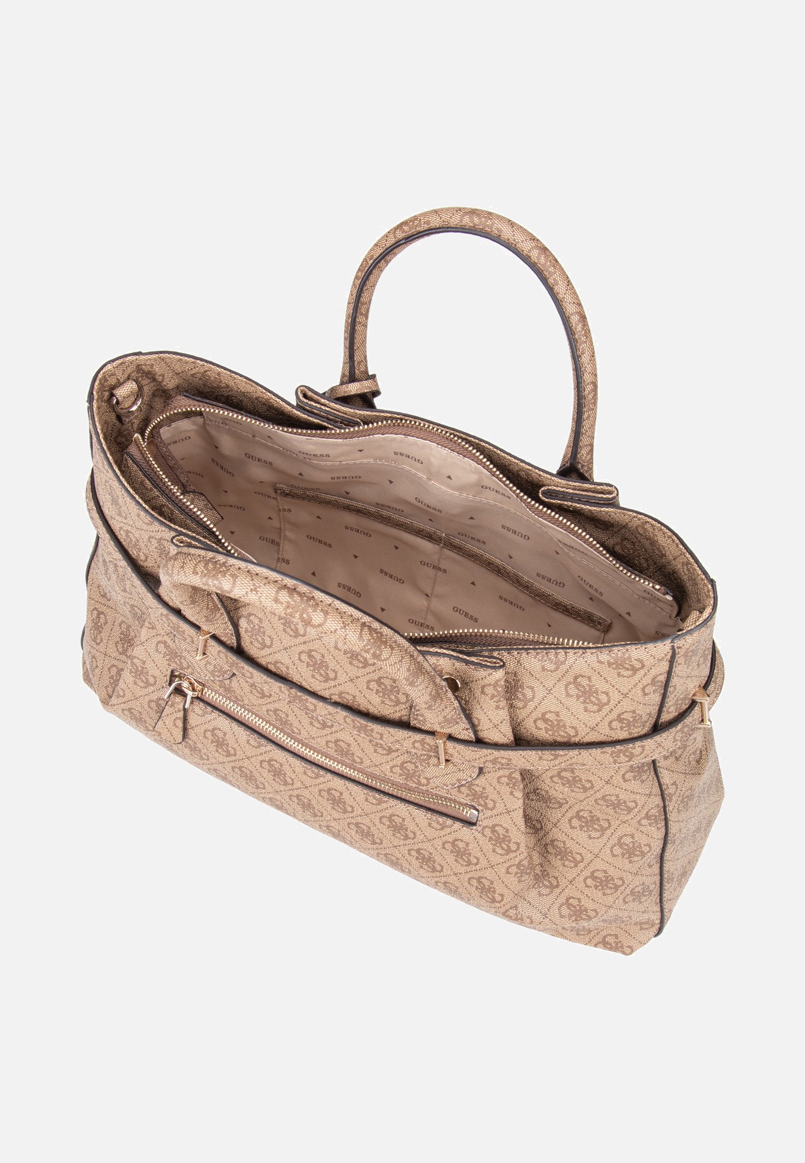Guess Yesba Girlfriend Latte Logo Satchel