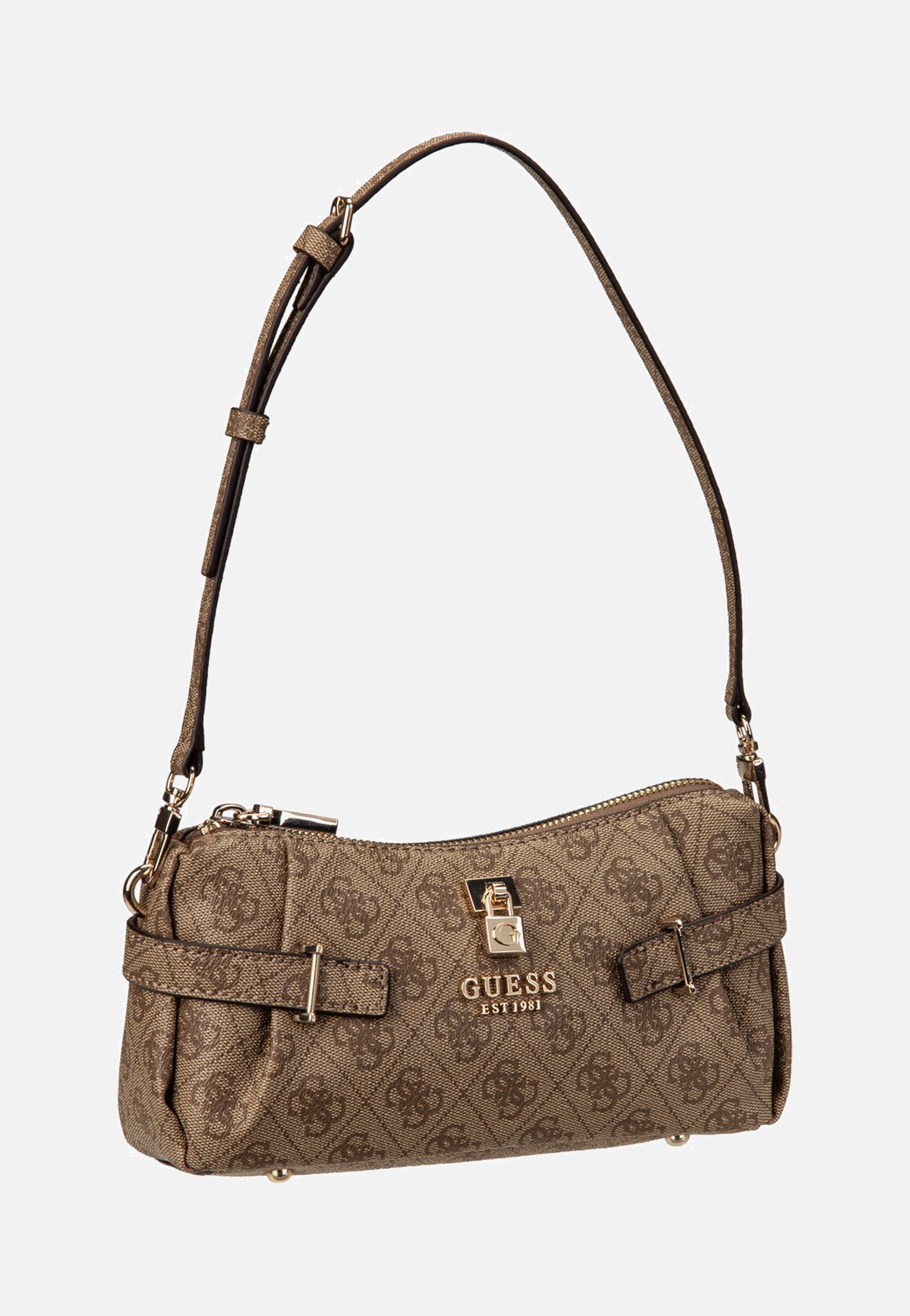 Guess Yesba Mini Top Zip Latte Logo Schultertasche