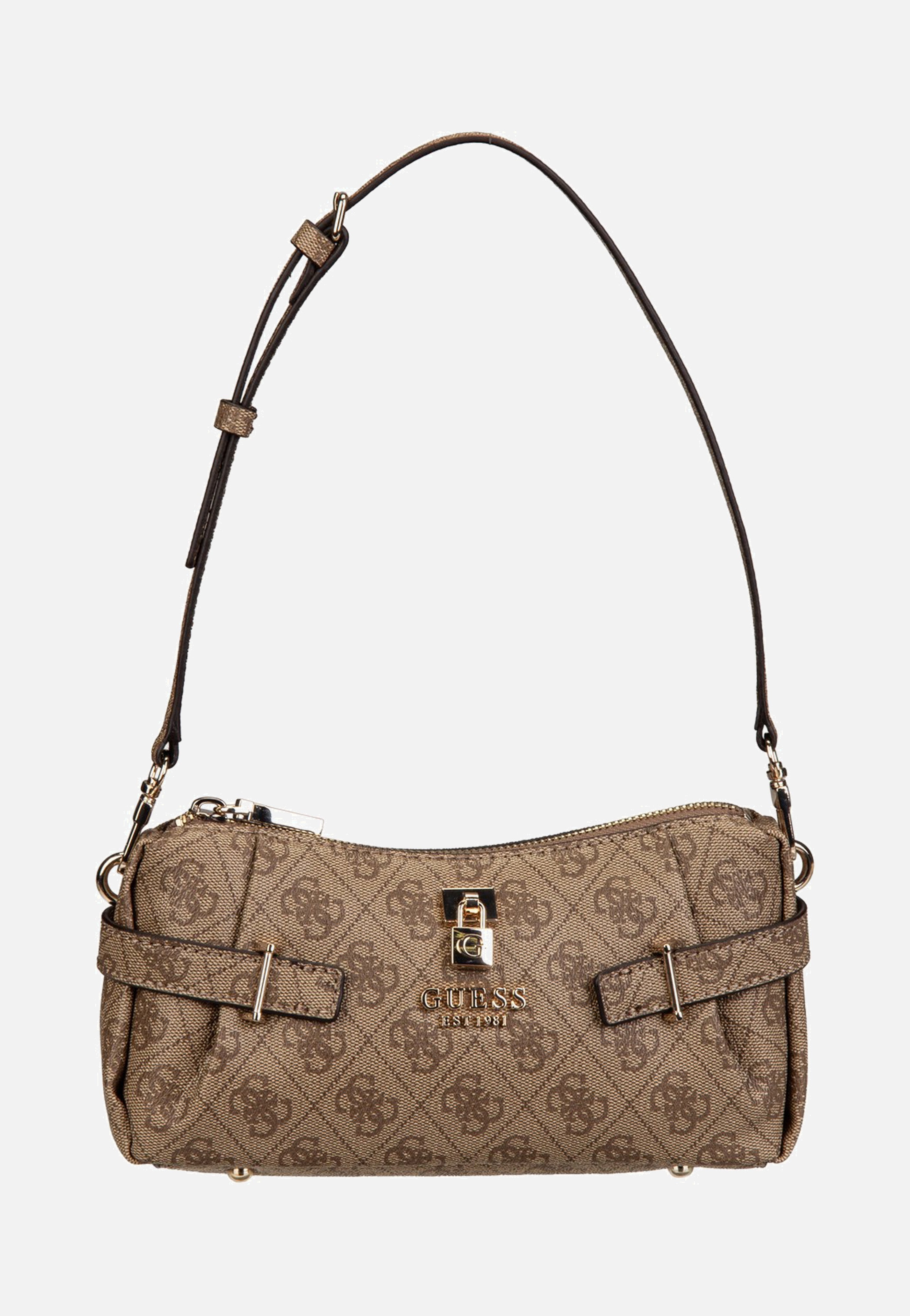 Guess Yesba Mini Top Zip Latte Logo Schultertasche