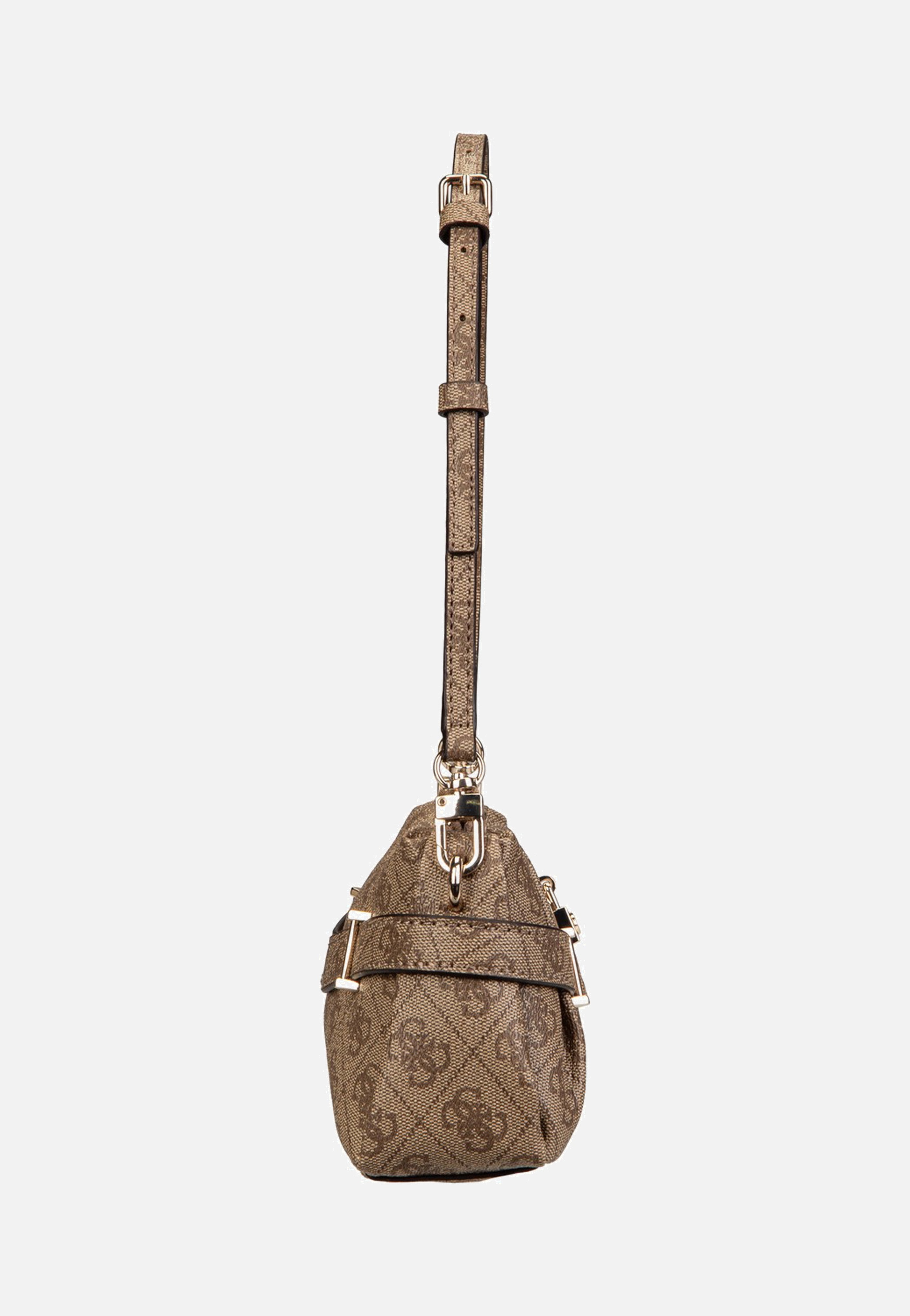Guess Yesba Mini Top Zip Latte Logo Schultertasche