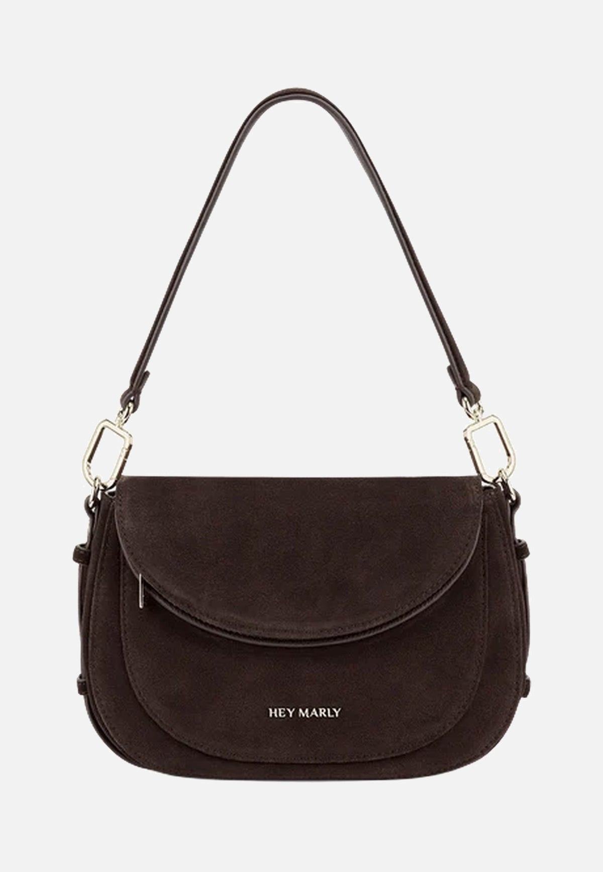 Hey Marly Big Sister Suede Coffee Crossbody Bag