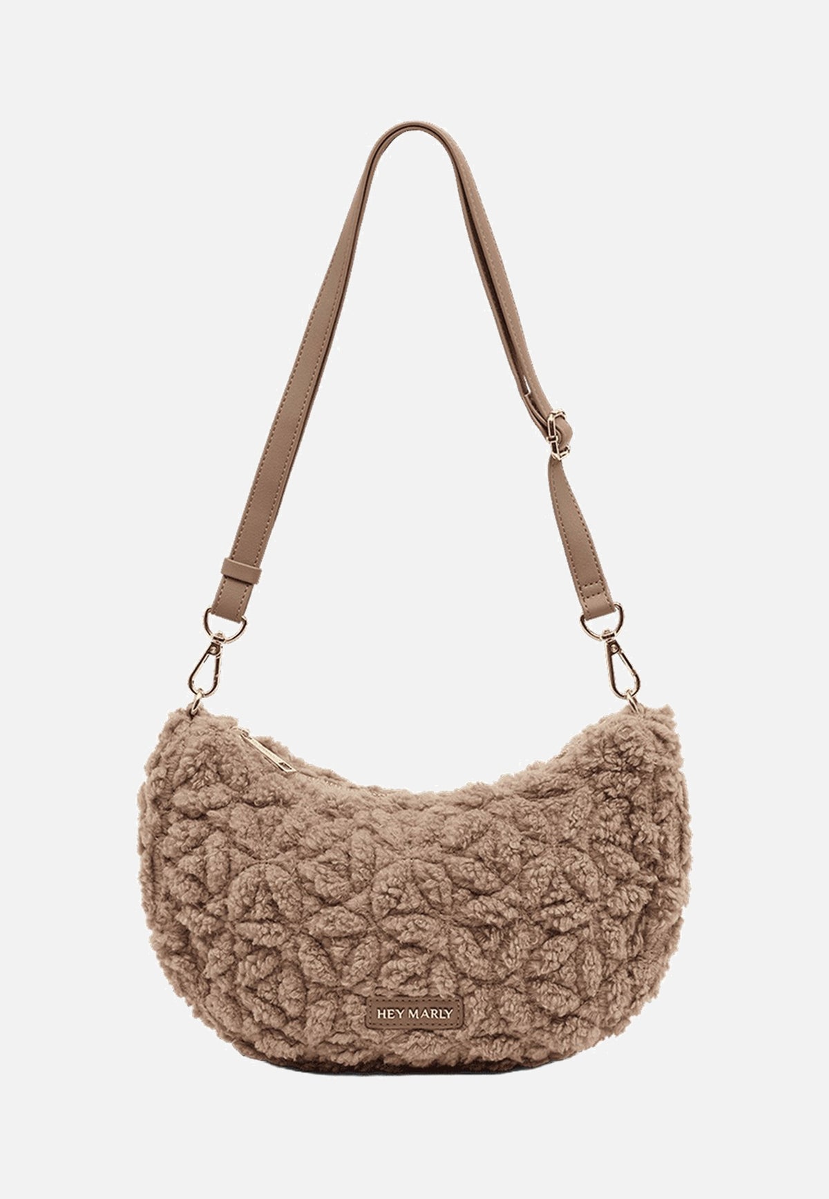 Hey Marly Lifetime Buddy Teddy S Mocha Crossbody Bag