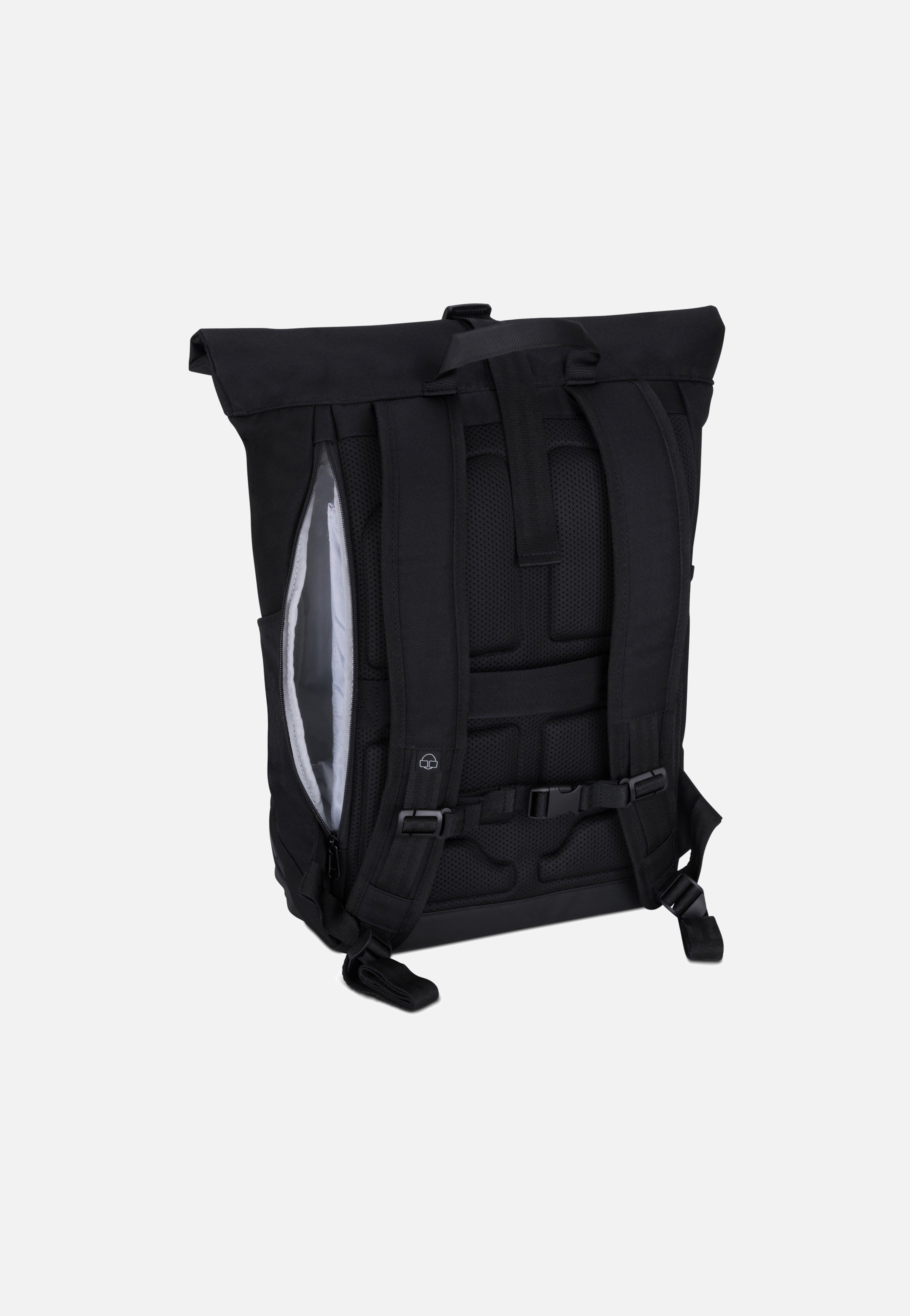 Johnny Urban Allen Large Schwarz Rolltop Rucksack