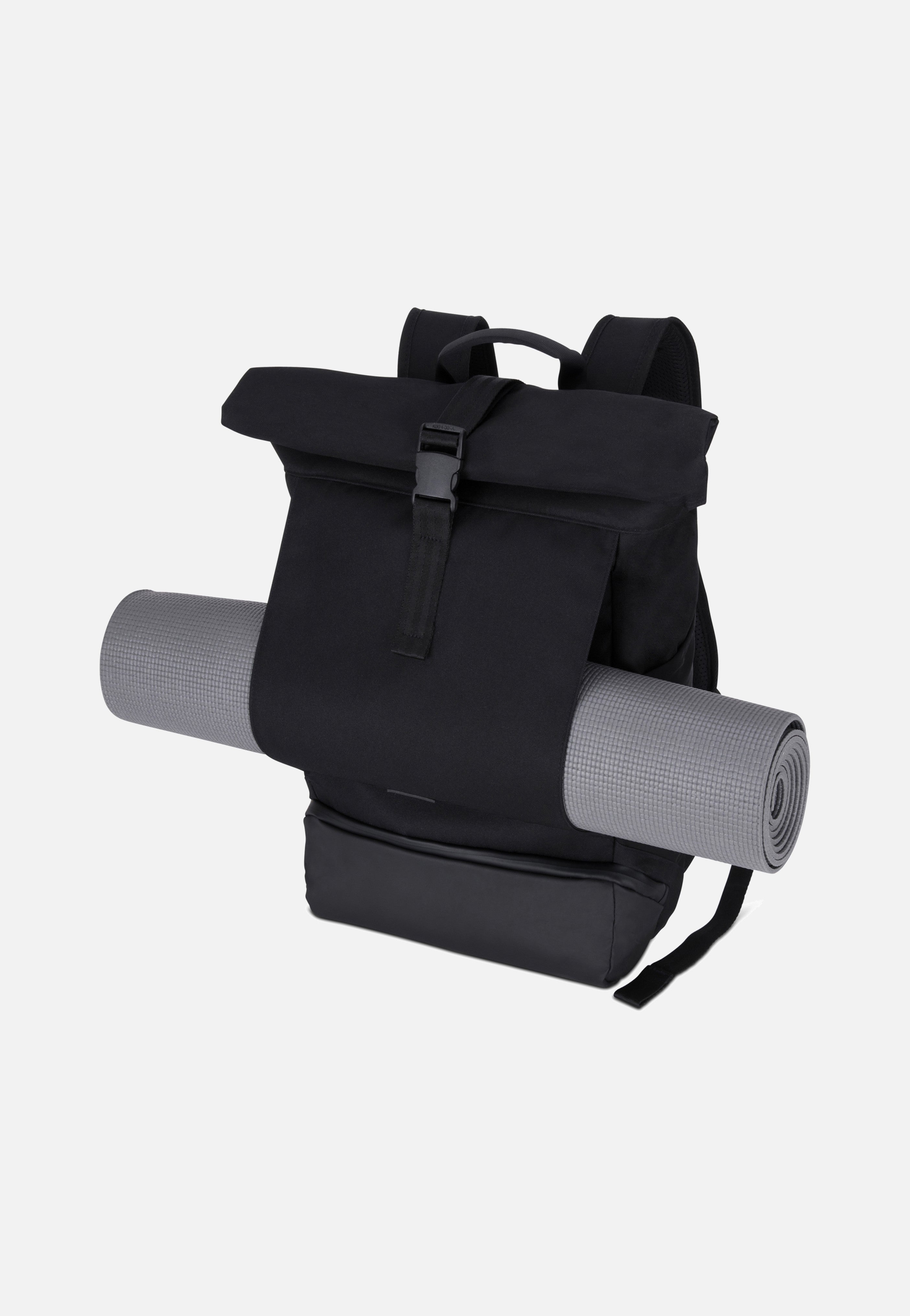 Johnny Urban Allen Large Schwarz Rolltop Rucksack