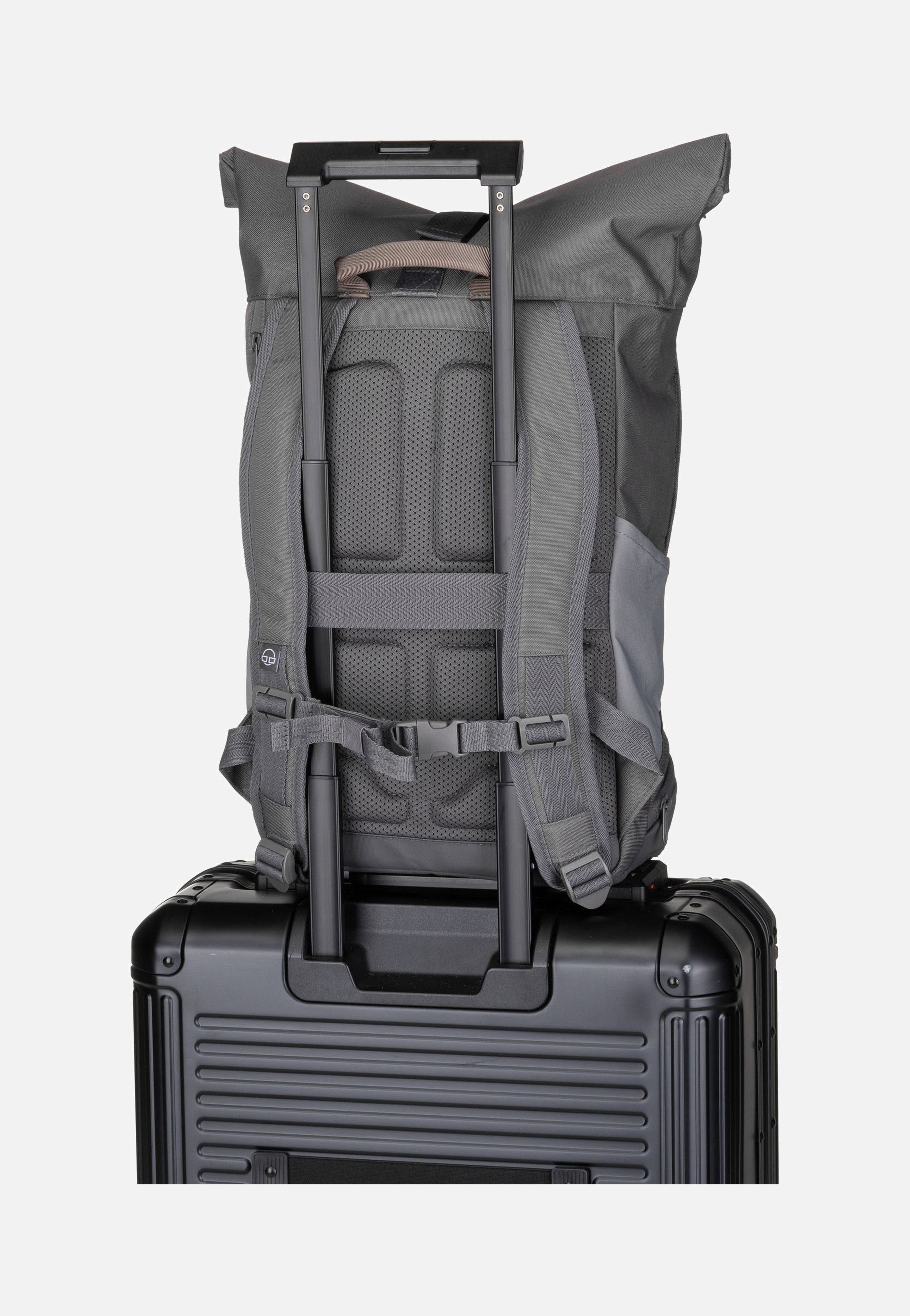 Johnny Urban Allen Medium Dunkelgrau Rolltop Rucksack
