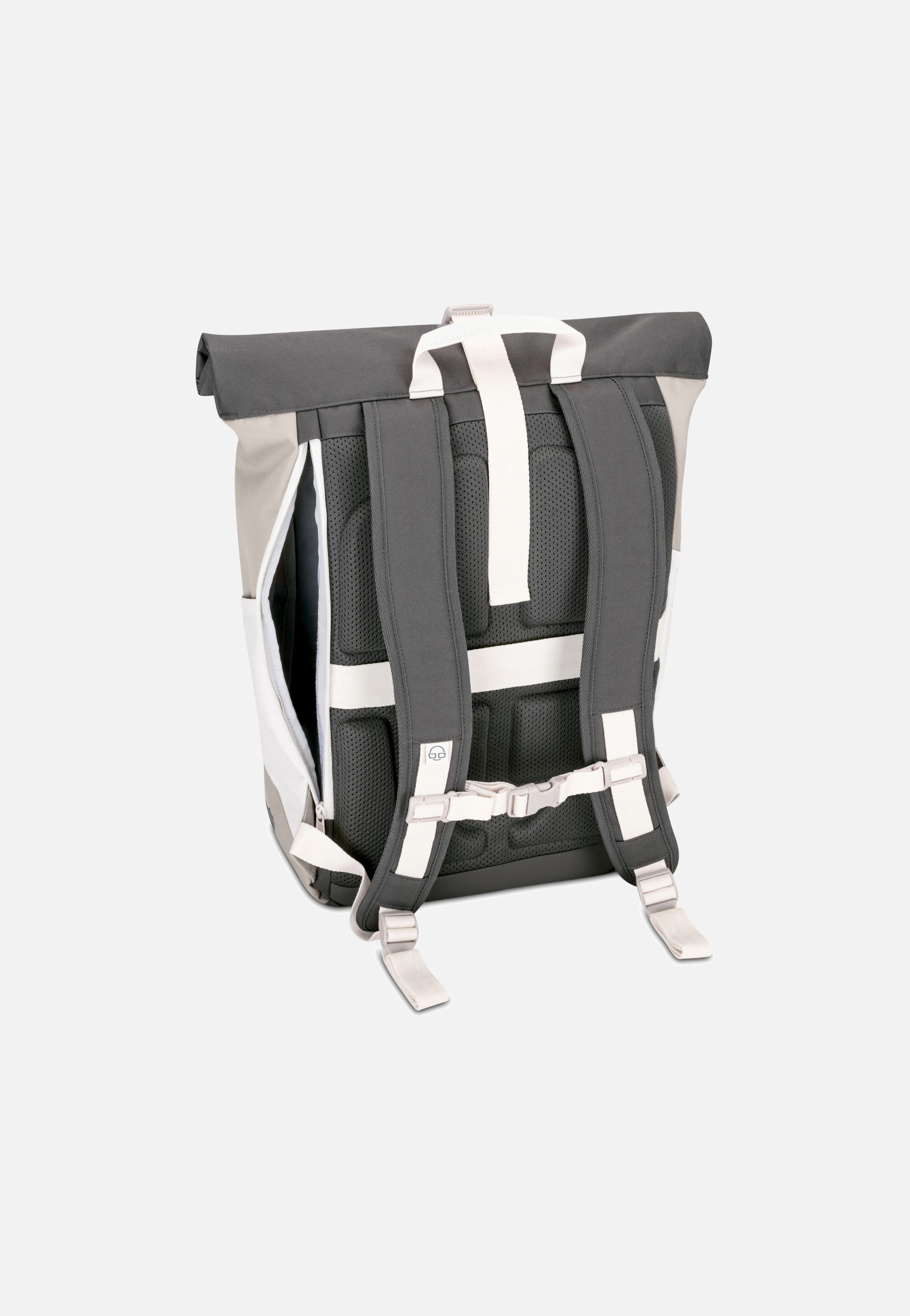 Johnny Urban Allen Medium Sand-Grau Rolltop Rucksack