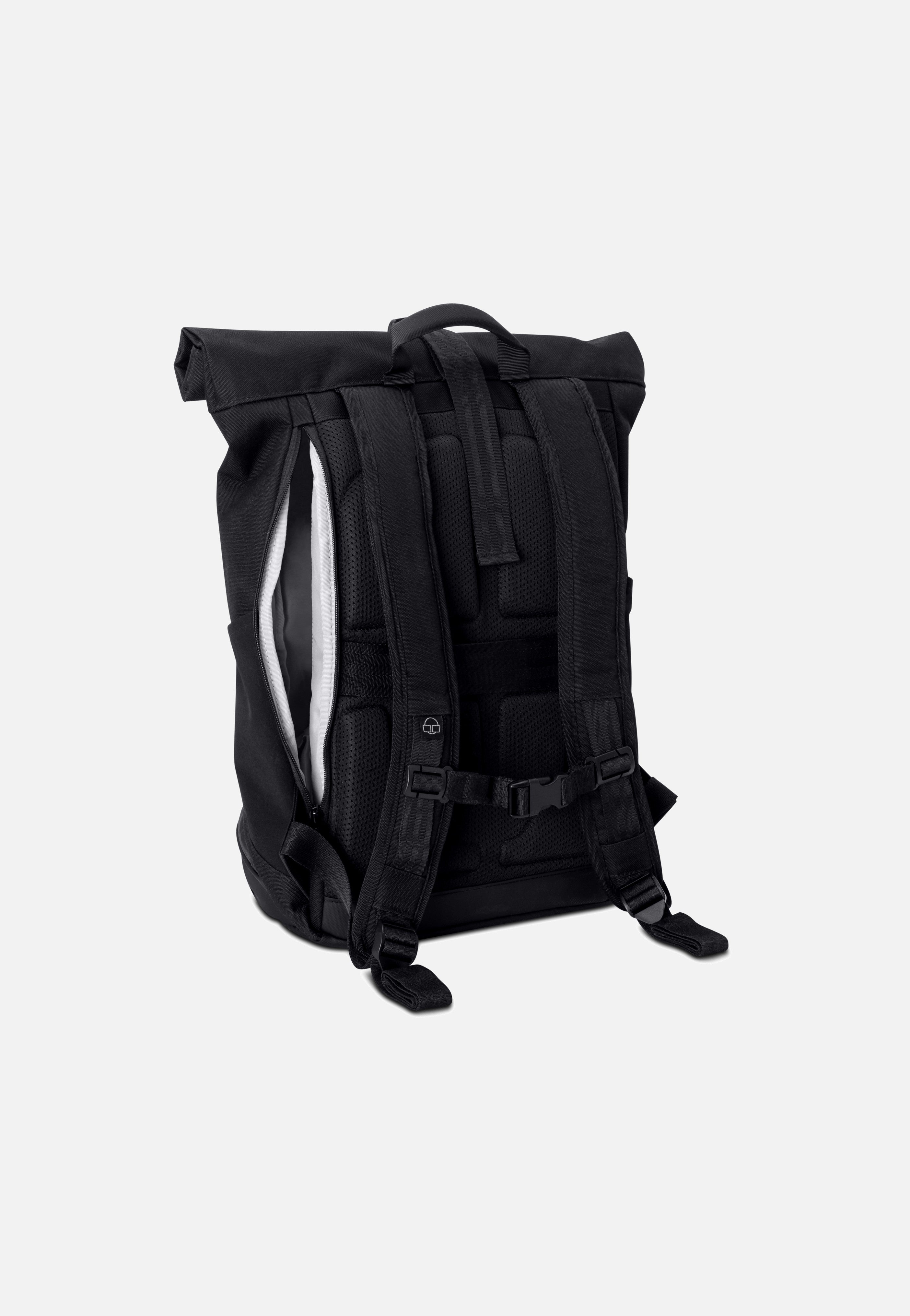 Johnny Urban Allen Medium Schwarz Rolltop Rucksack