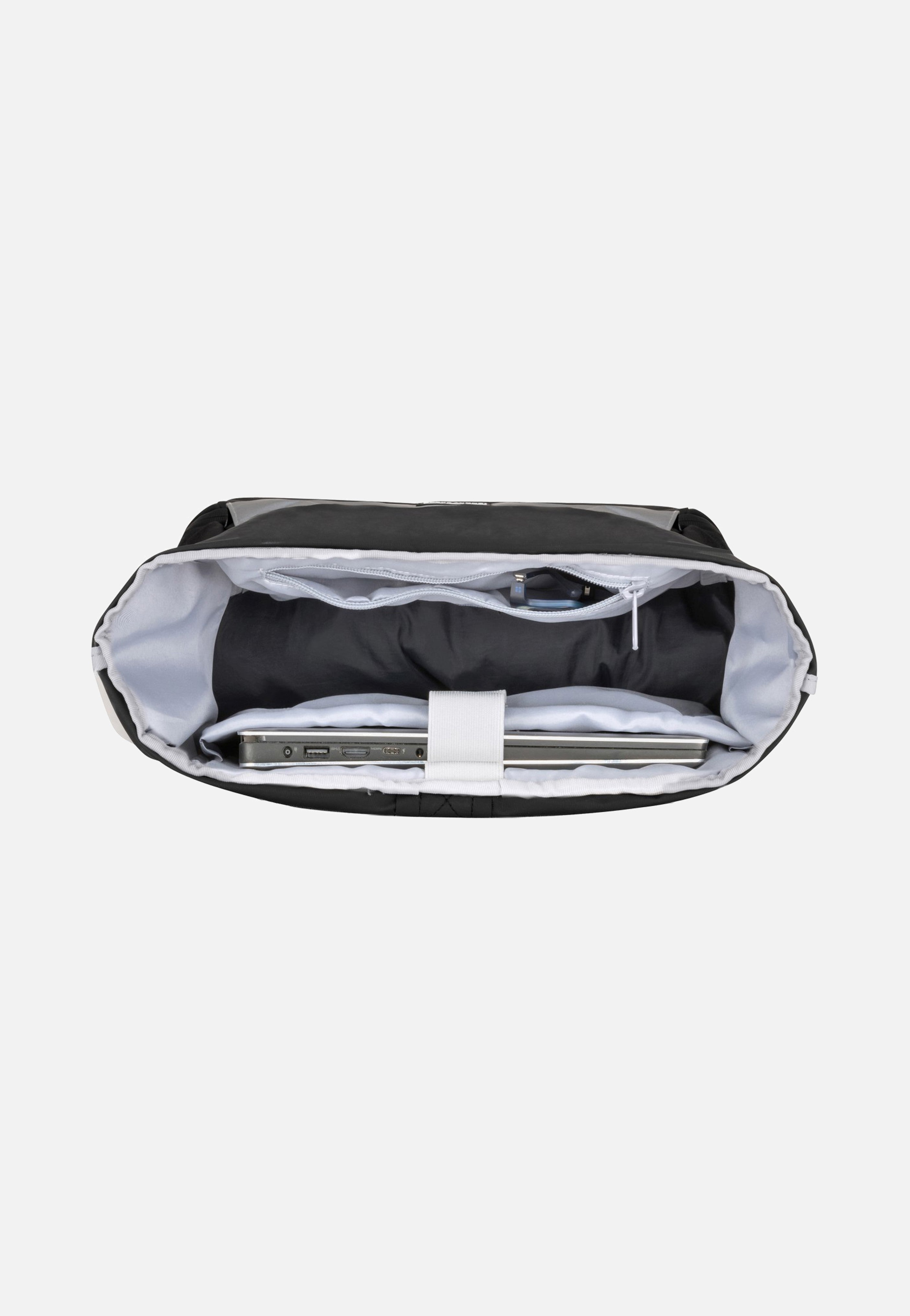 Johnny Urban Allen Large Black Reflective Rolltop Backpack