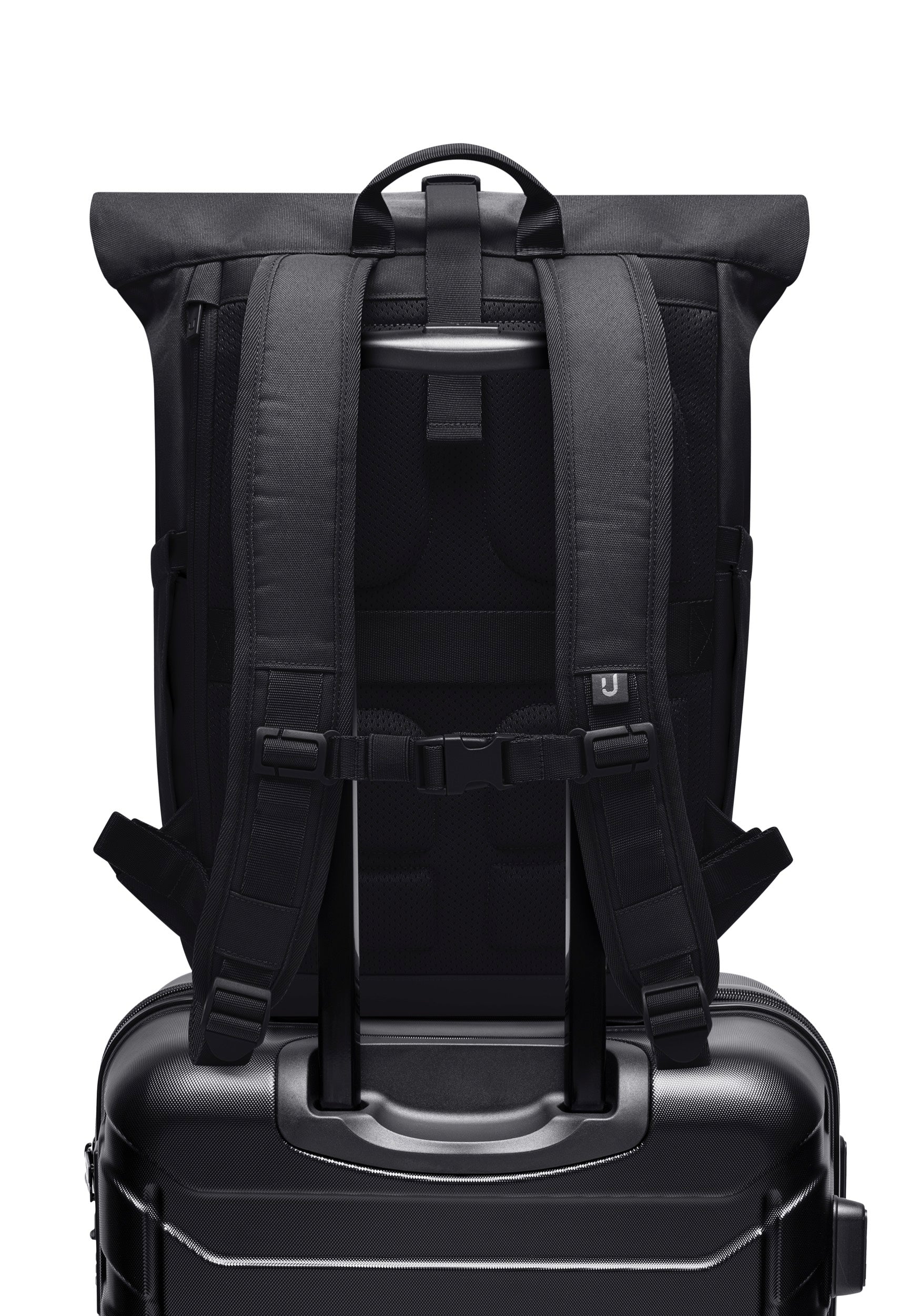 Johnny Urban Allen Large Schwarz Rolltop Backpack