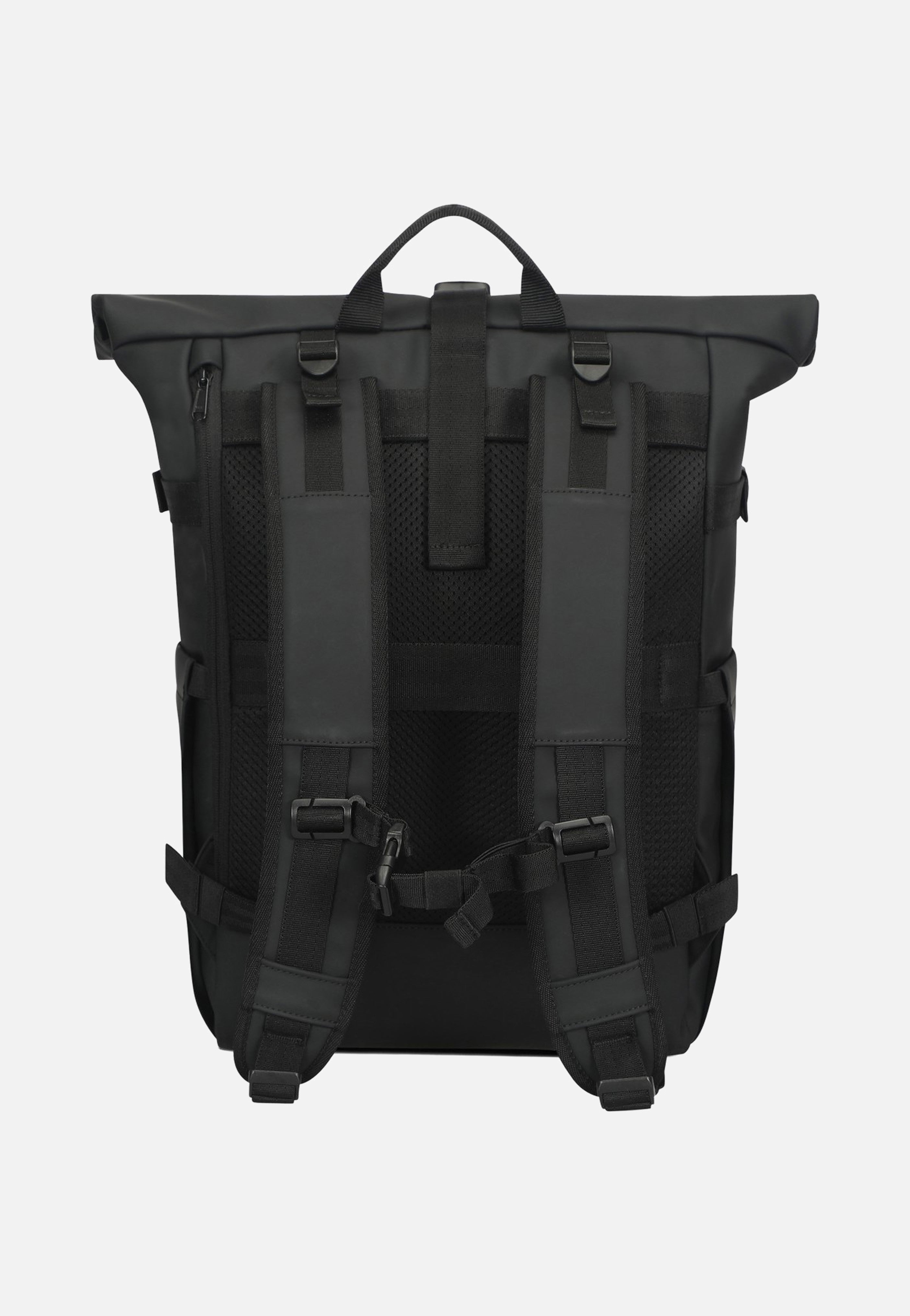 Johnny Urban Harvey Large Black Rolltop Rucksack