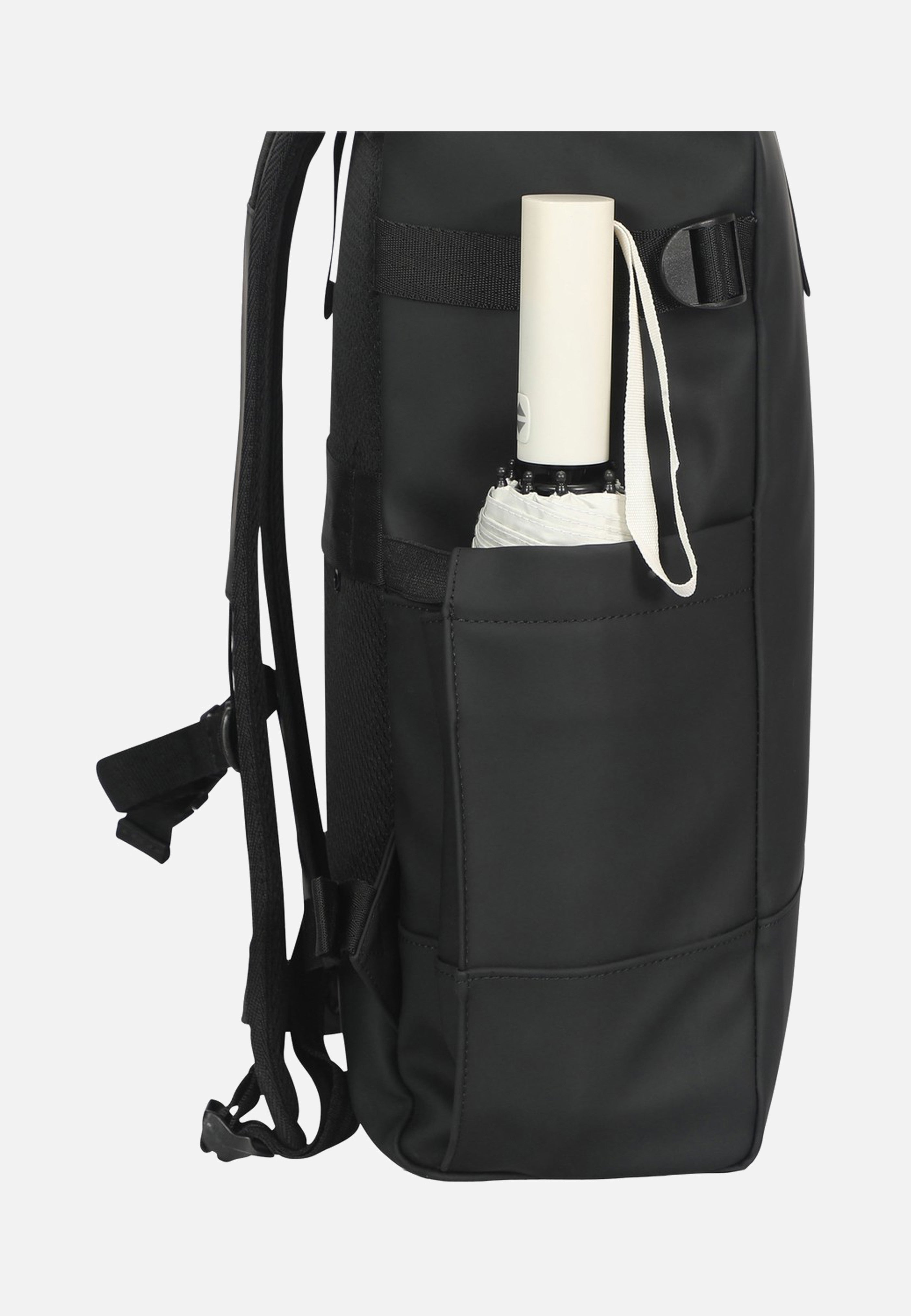Johnny Urban Harvey Large Black Rolltop Rucksack