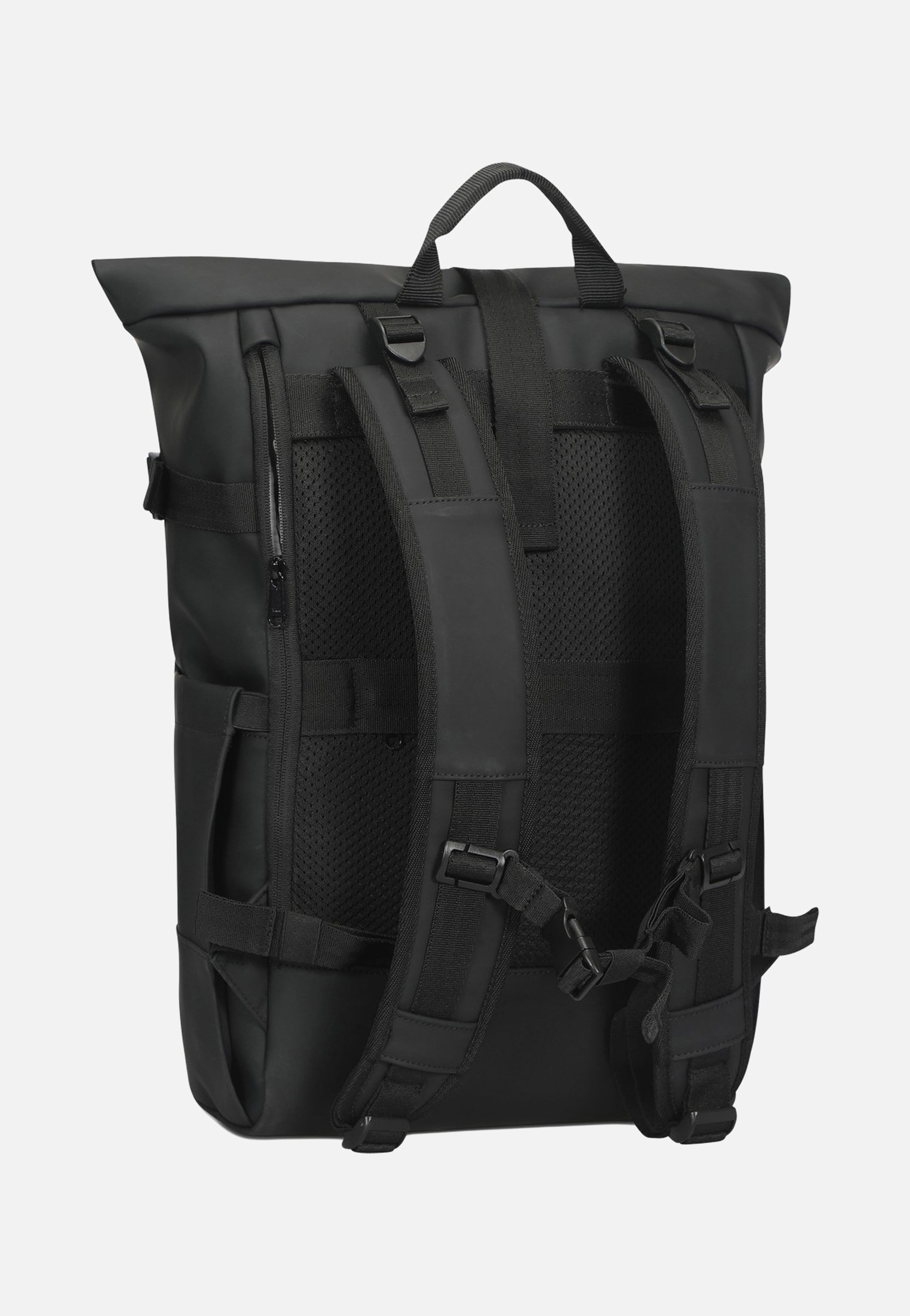 Johnny Urban Harvey Large Black Rolltop Rucksack