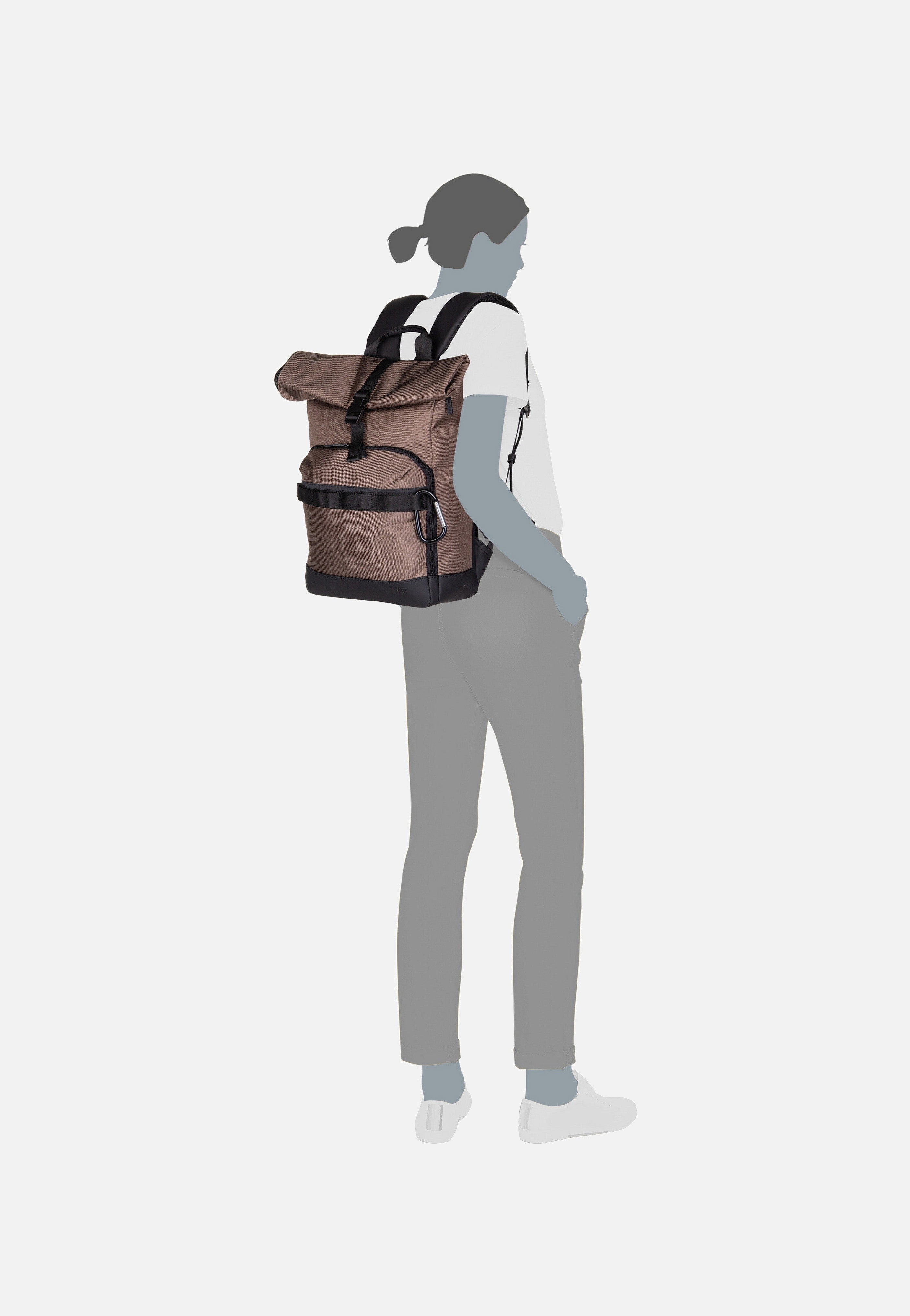 Jost - Balling Kurier 4015 Taupe - Rolltop Backpack | Neutral-Image