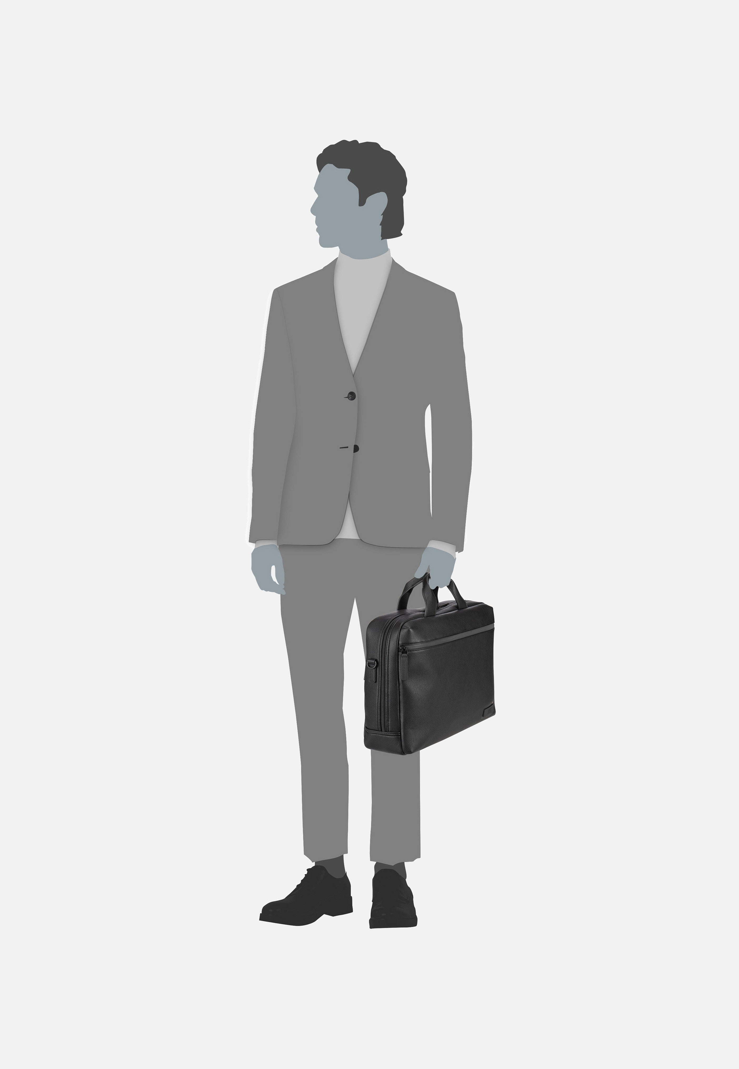 Jost - Riga Business Bag 1 Comp Black - Briefcase | Men-Image