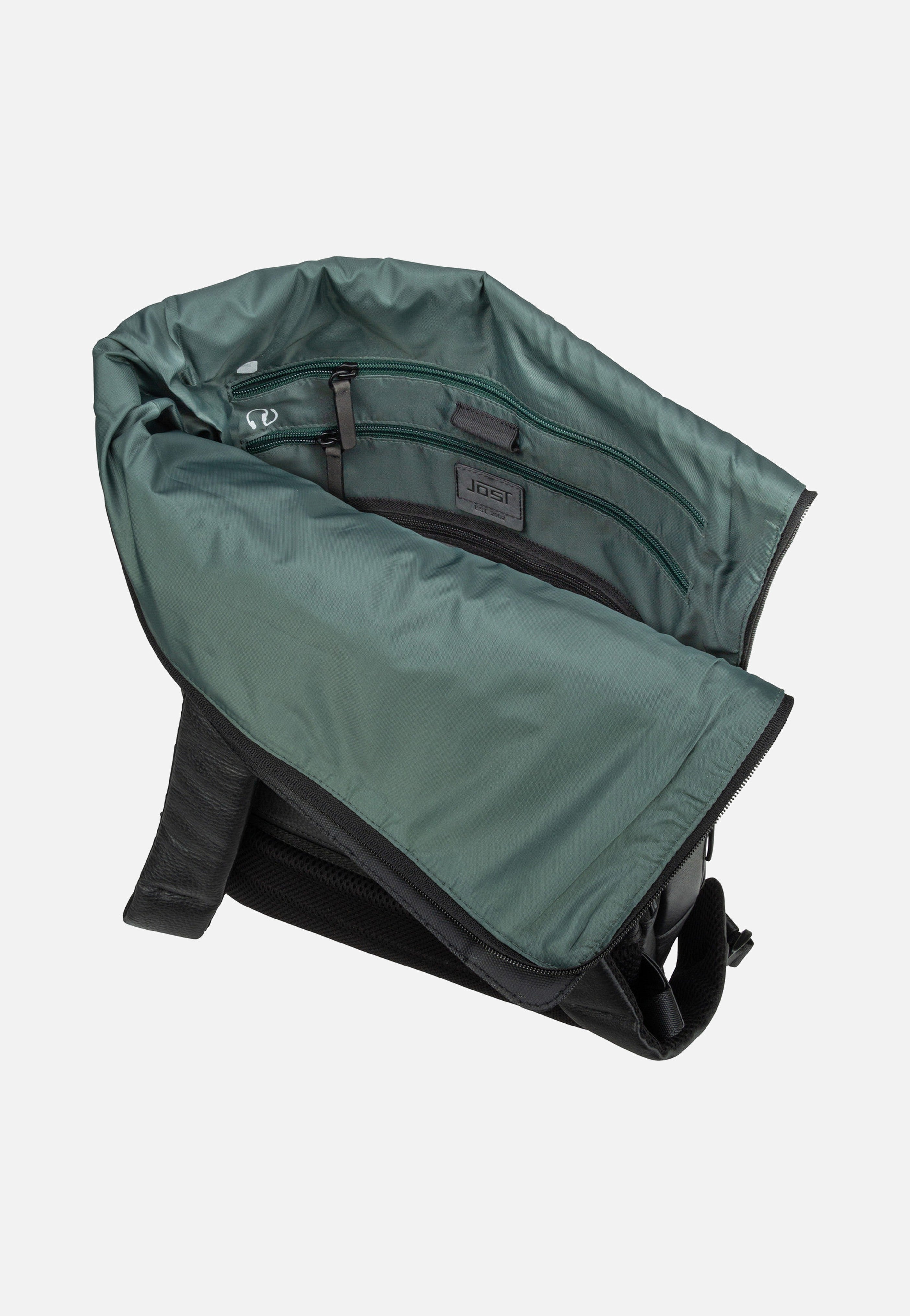 Jost - Stockholm Courier Black - Rolltop Backpack | Men-Image