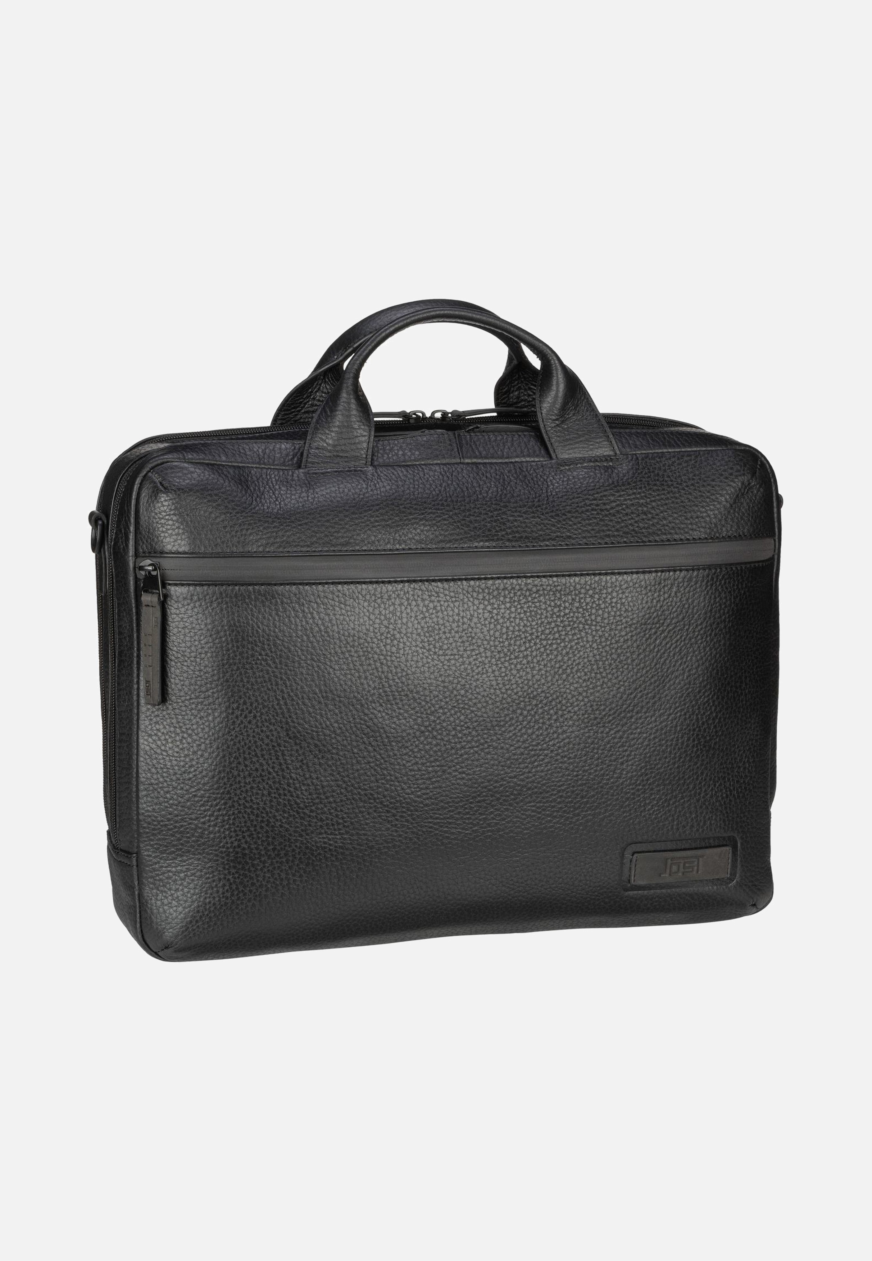Jost - Stockholm Business Bag L 2 Comp Black - Briefcase | Men-Image