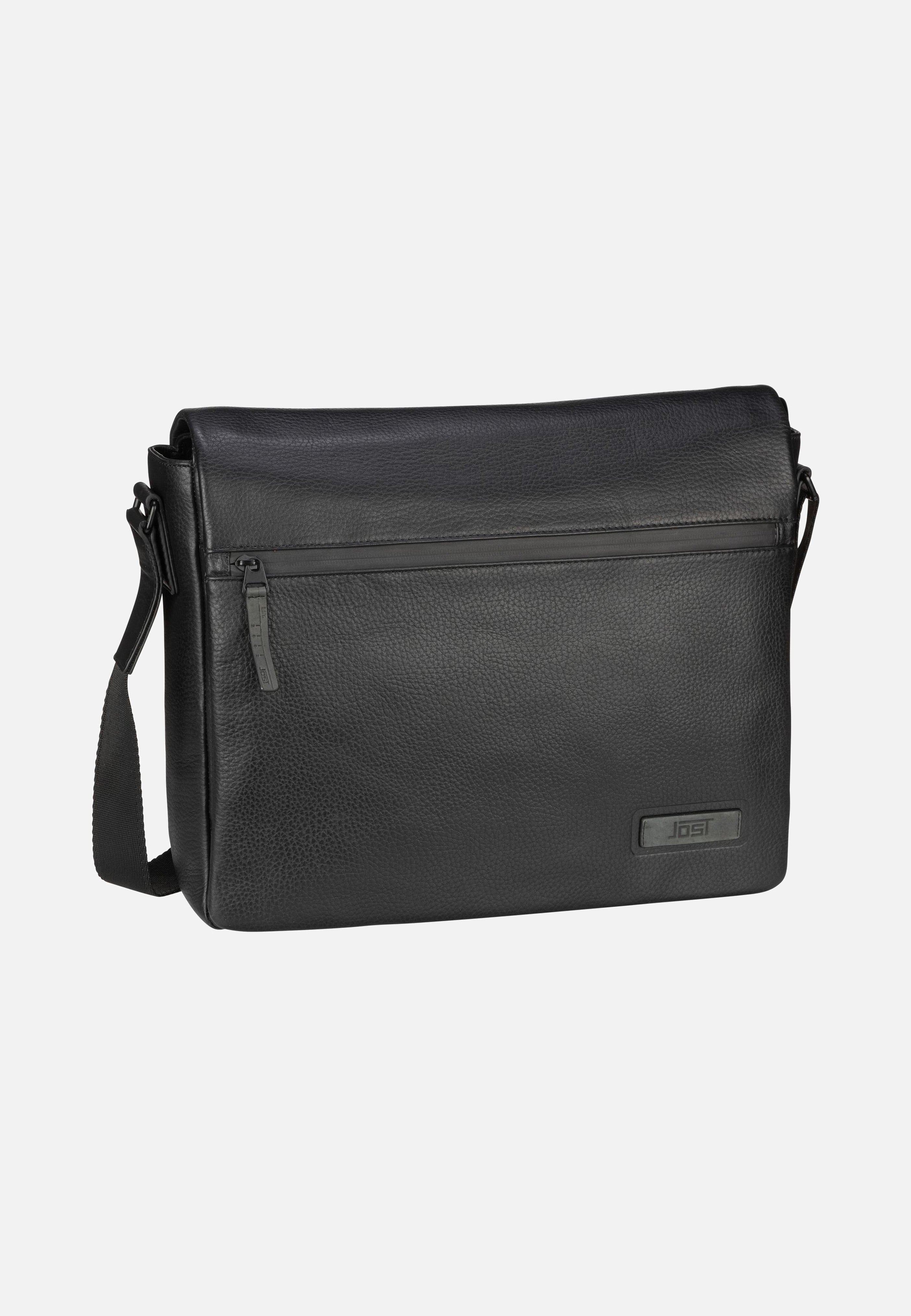 Jost Stockholm Flap L Black Messenger Bag