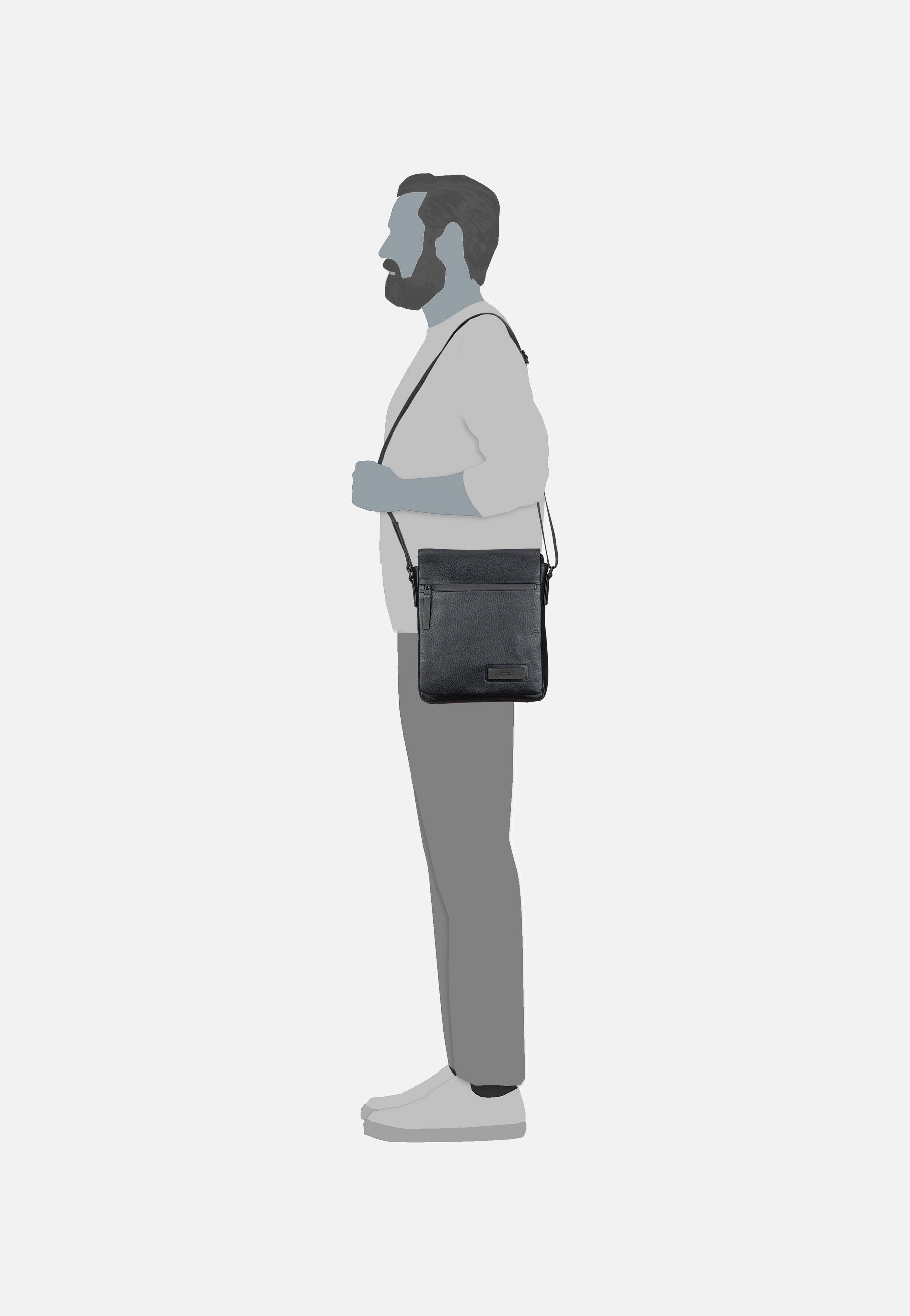 Jost - Stockholm Flap S Black - Shoulder Bag | Men-Image