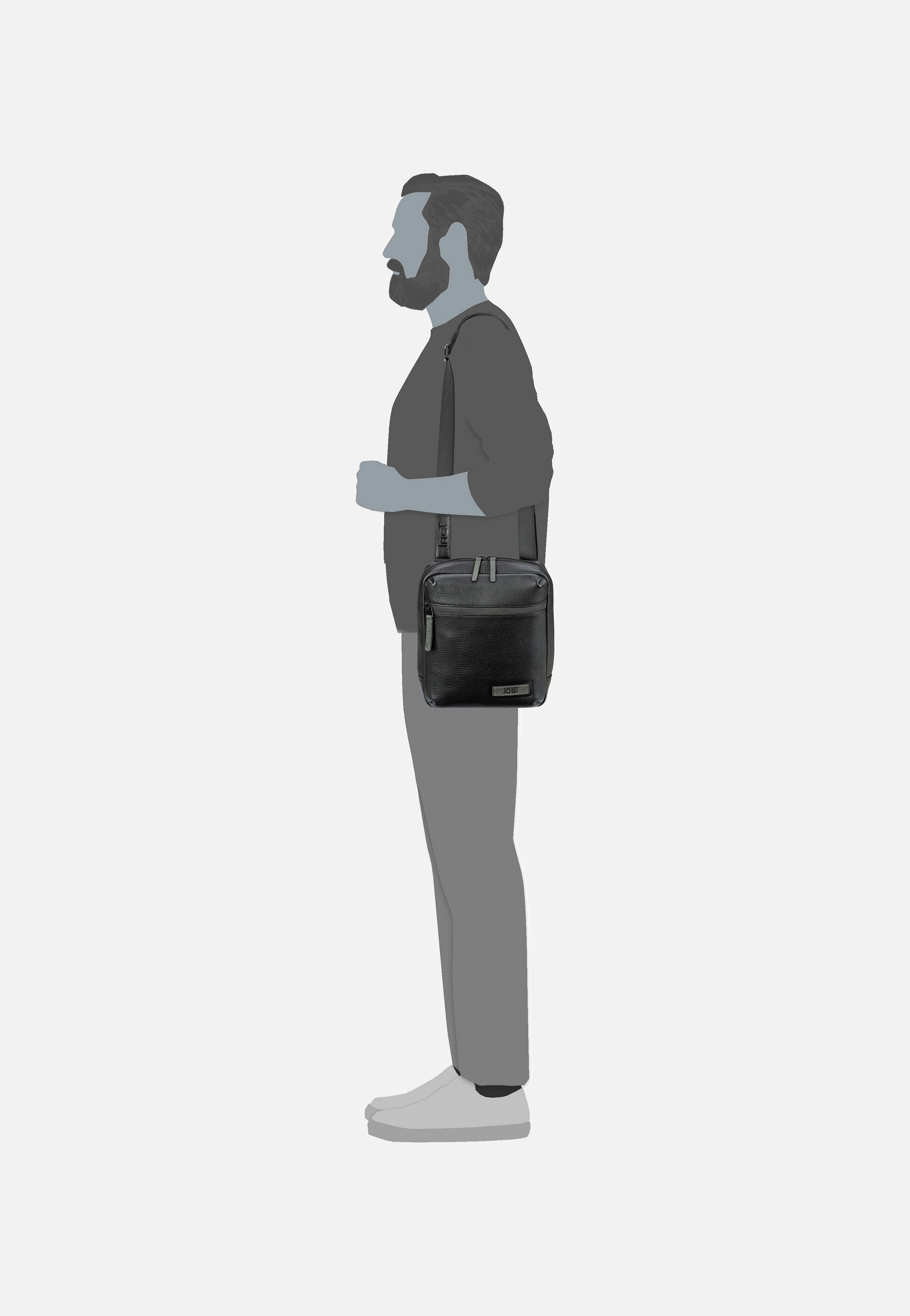 Jost - Stockholm Zip S Black - Crossbody Bag | Men-Image