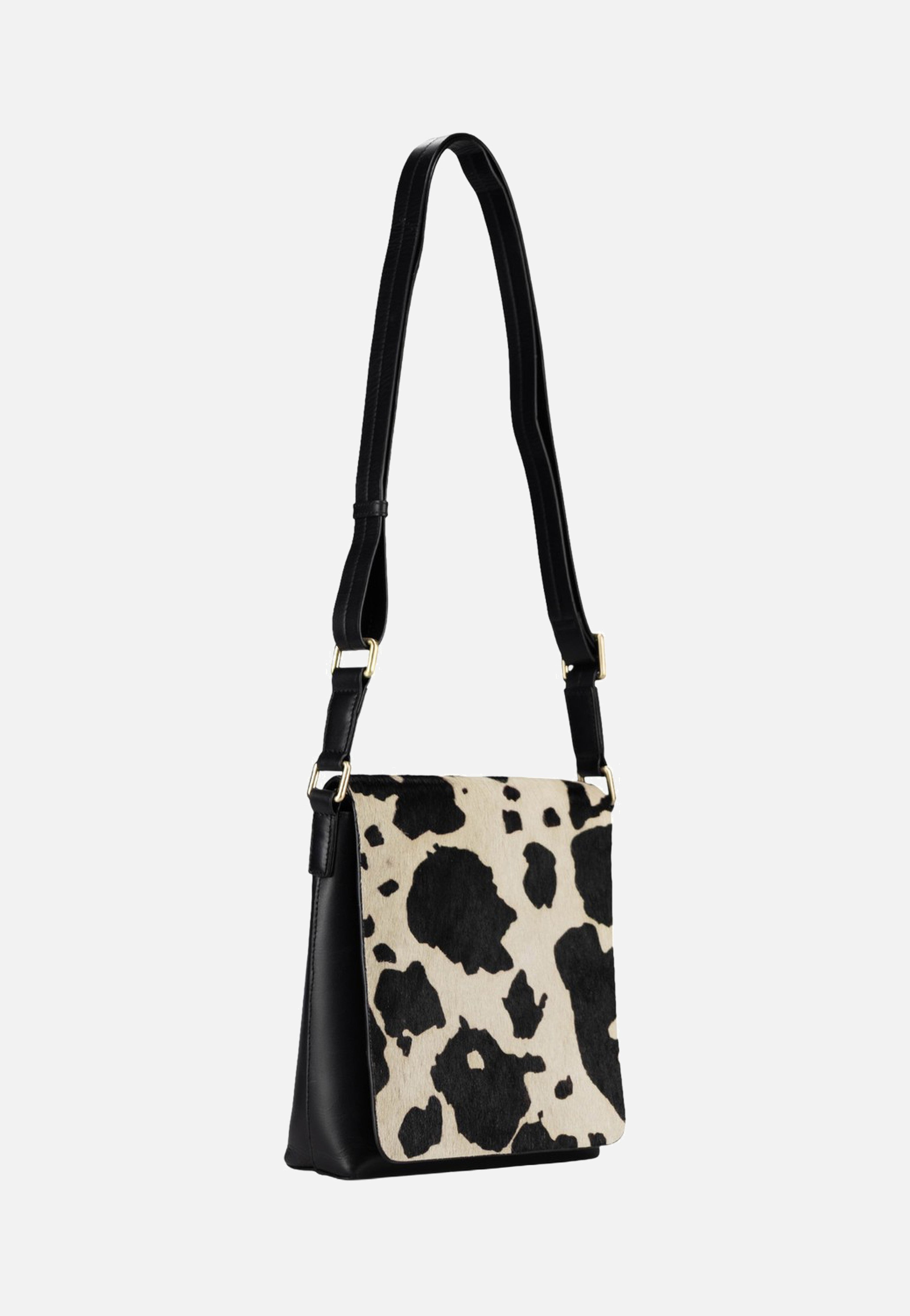 Jost Furry Cow Shoulder Bag S 3124 Black Schultertasche