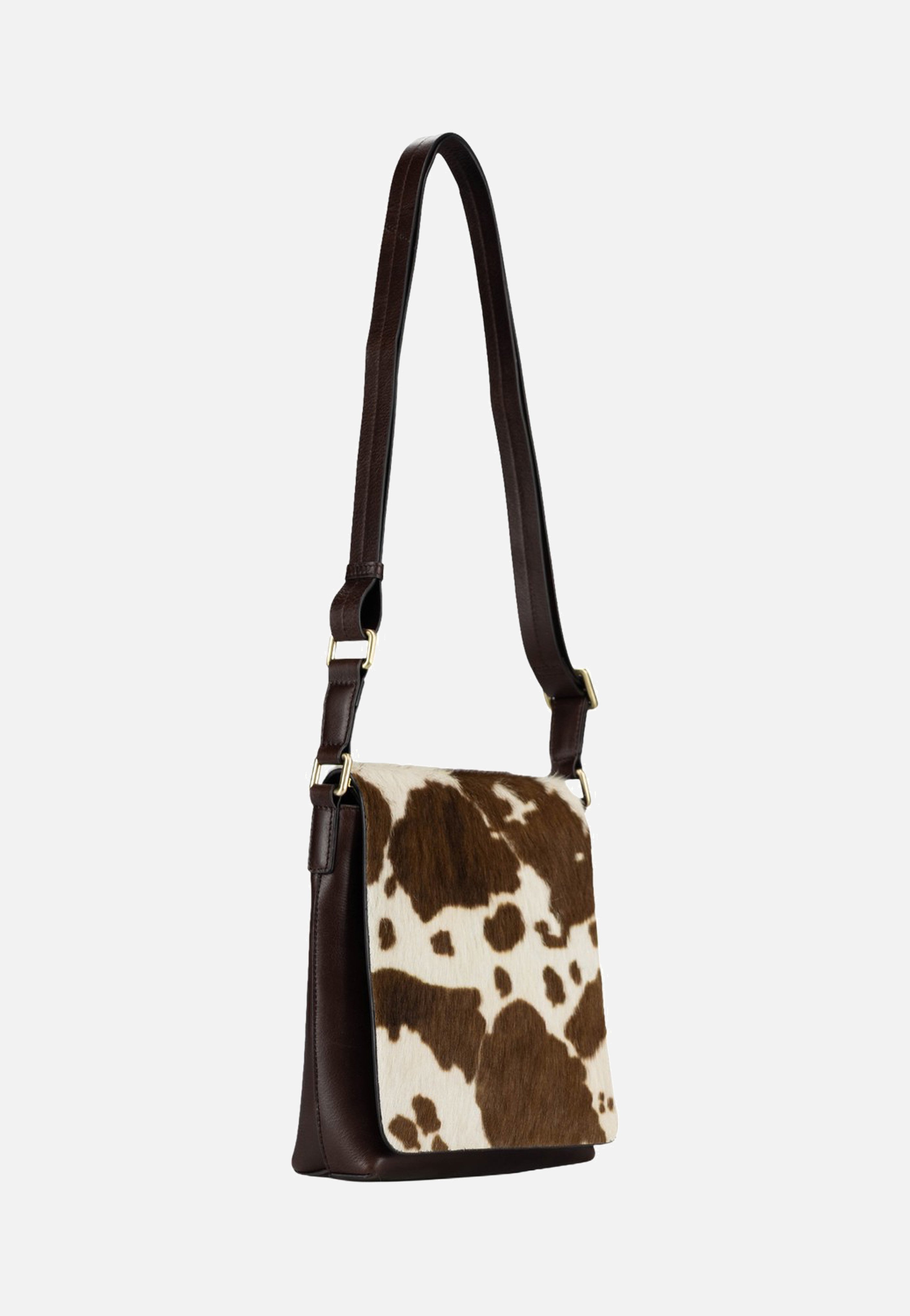Jost Furry Cow Shoulder Bag S 3124 Brown Schultertasche
