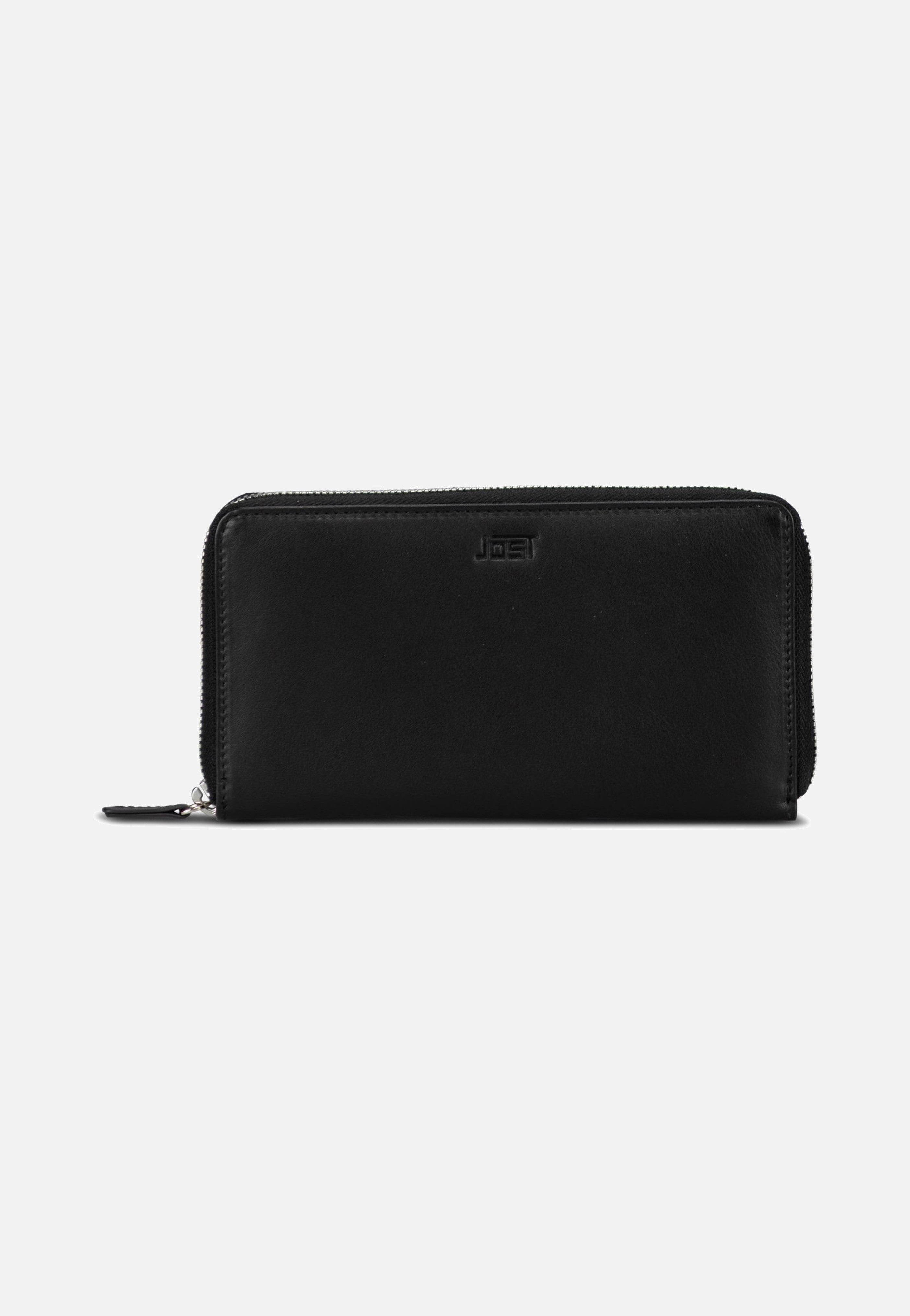 Jost Odense Zip 6330 Large Black Portemonnaie