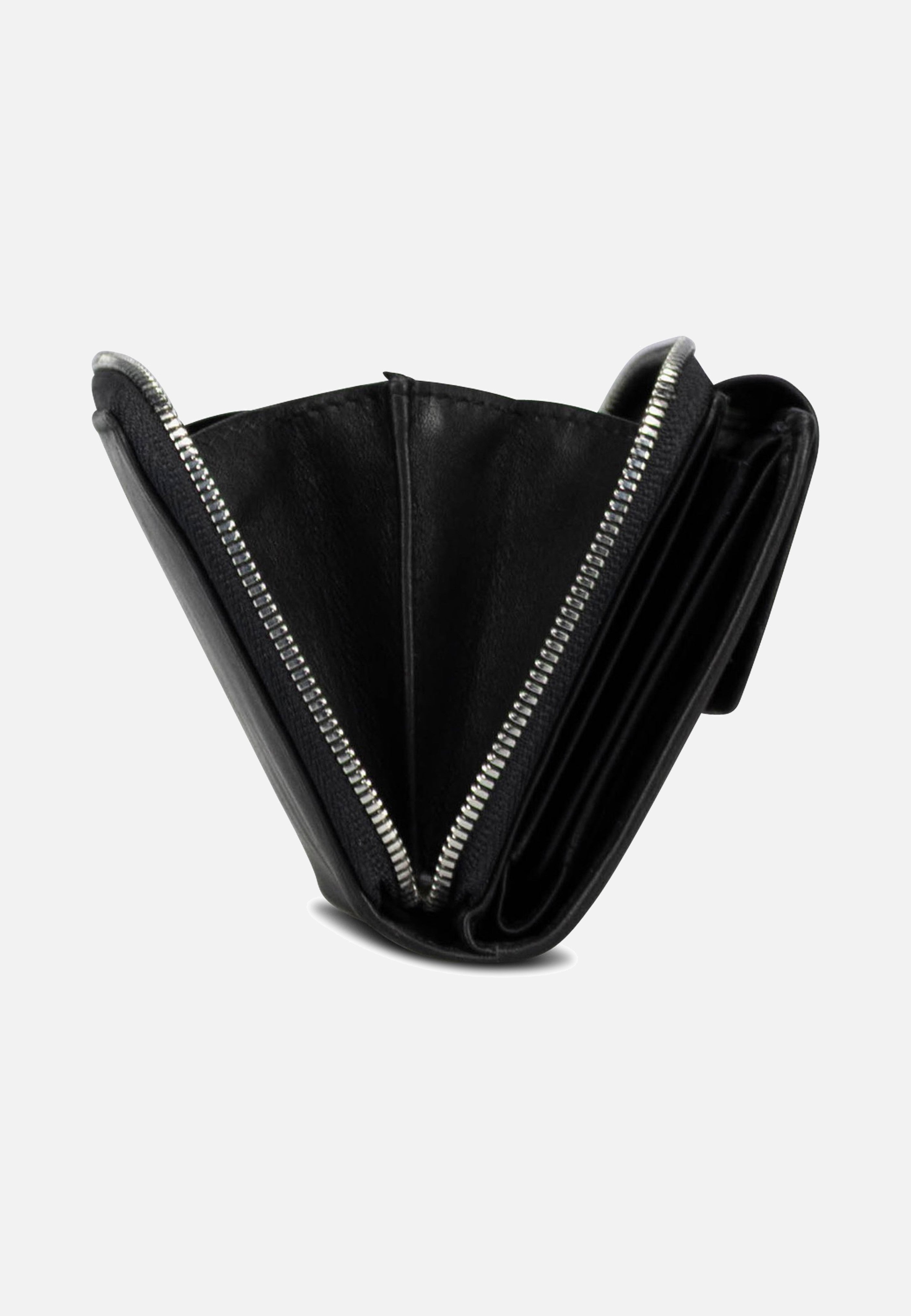 Jost Odense Zip 6331 Medium Black Portemonnaie