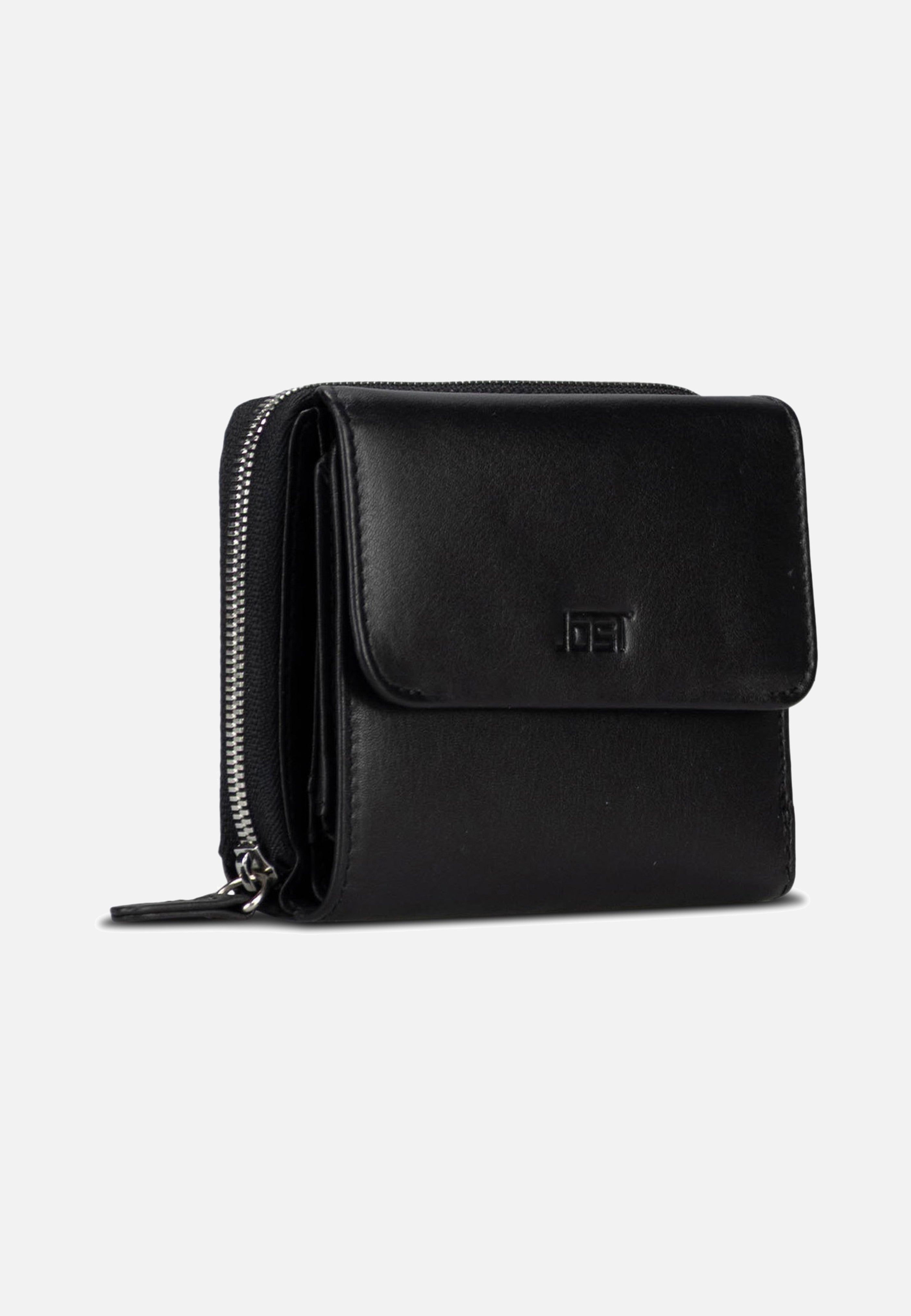 Jost Odense Zip 6332 Medium Black Portemonnaie