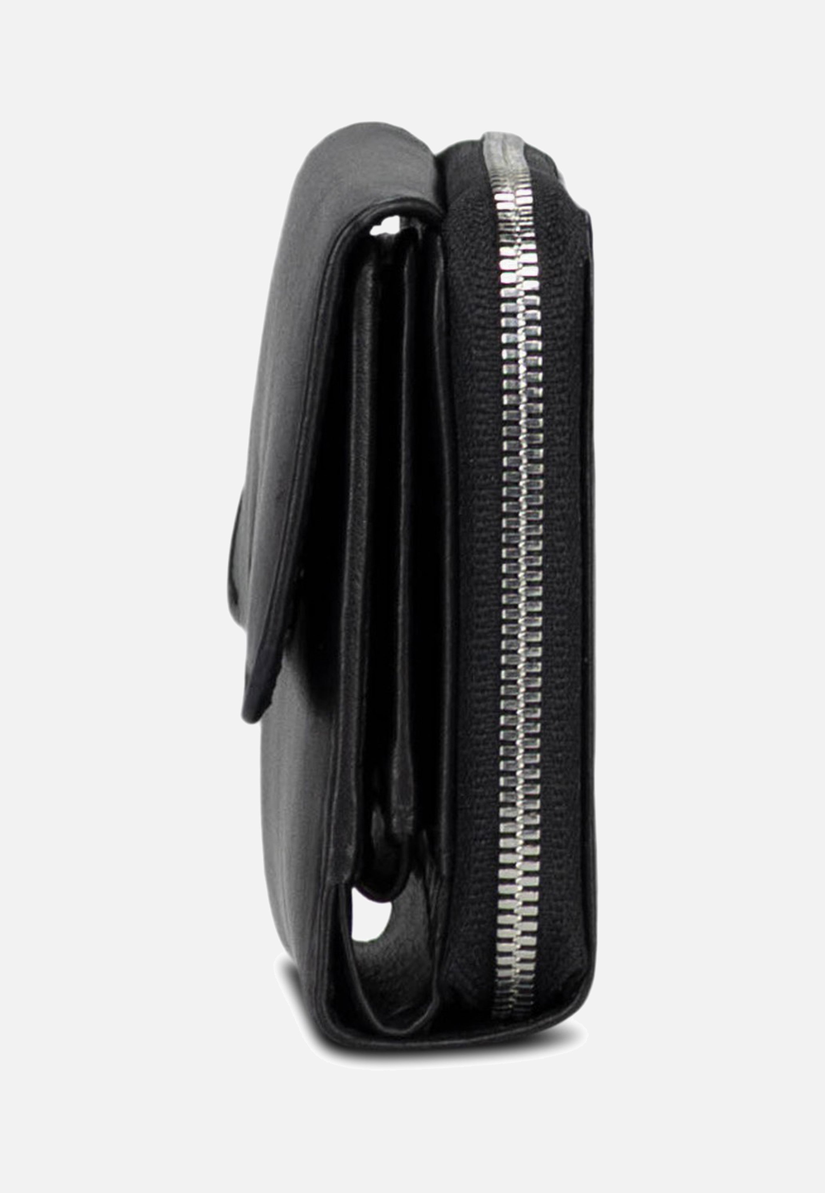 Jost Odense Zip 6332 Medium Black Portemonnaie