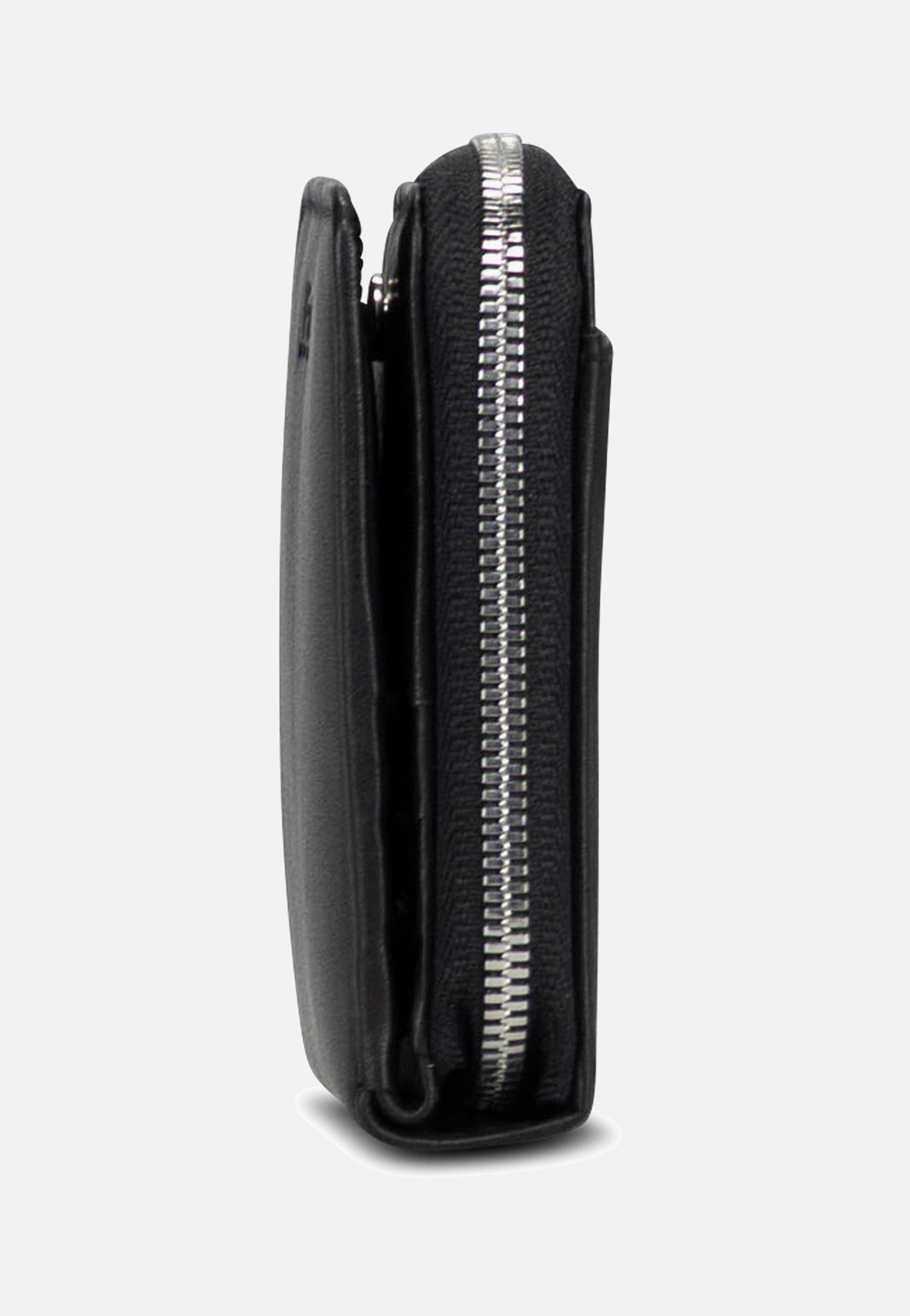 Jost Odense Zip 6334 Small Black Portemonnaie