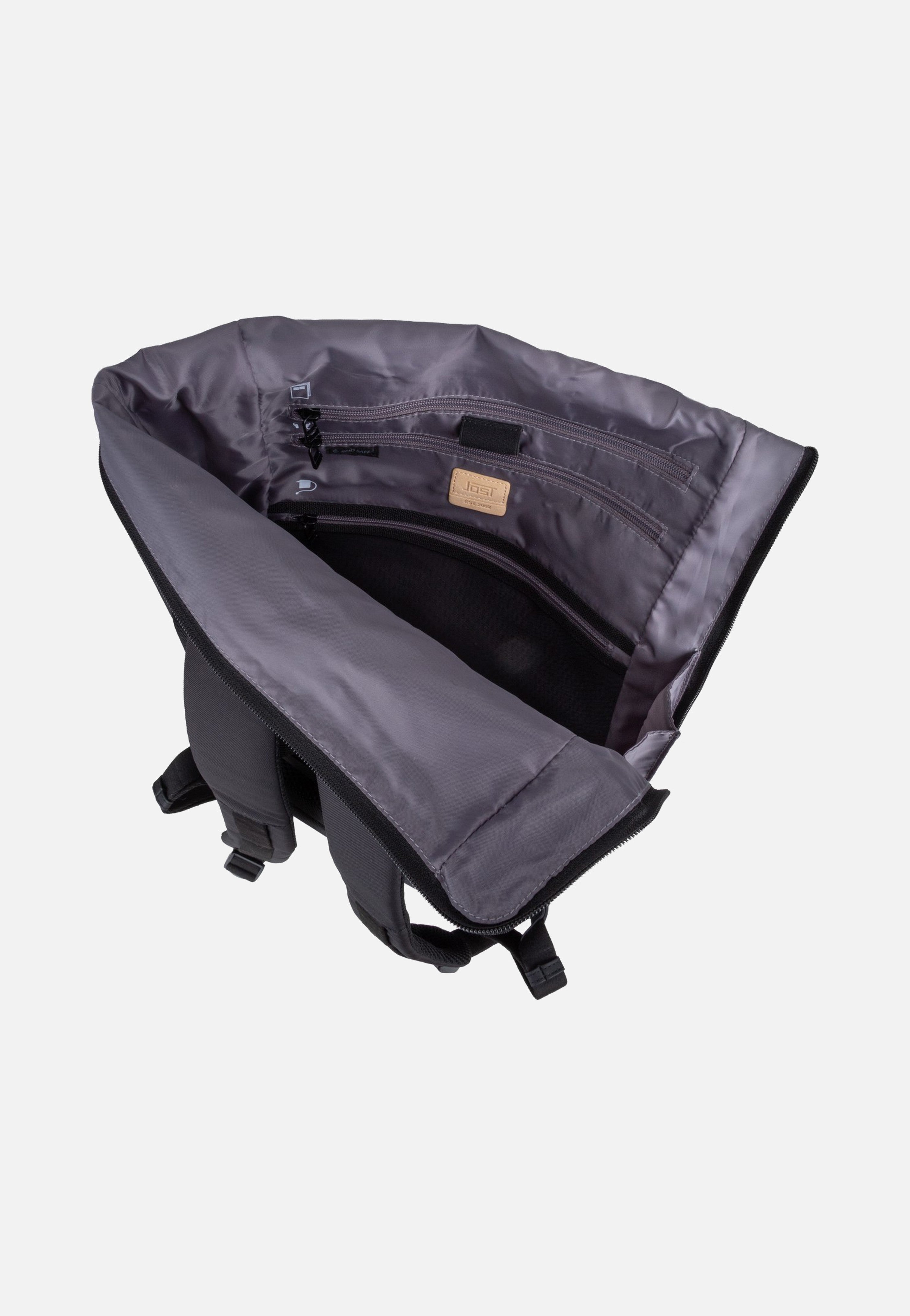 Jost Tallinn 3575 Black Rolltop Backpack
