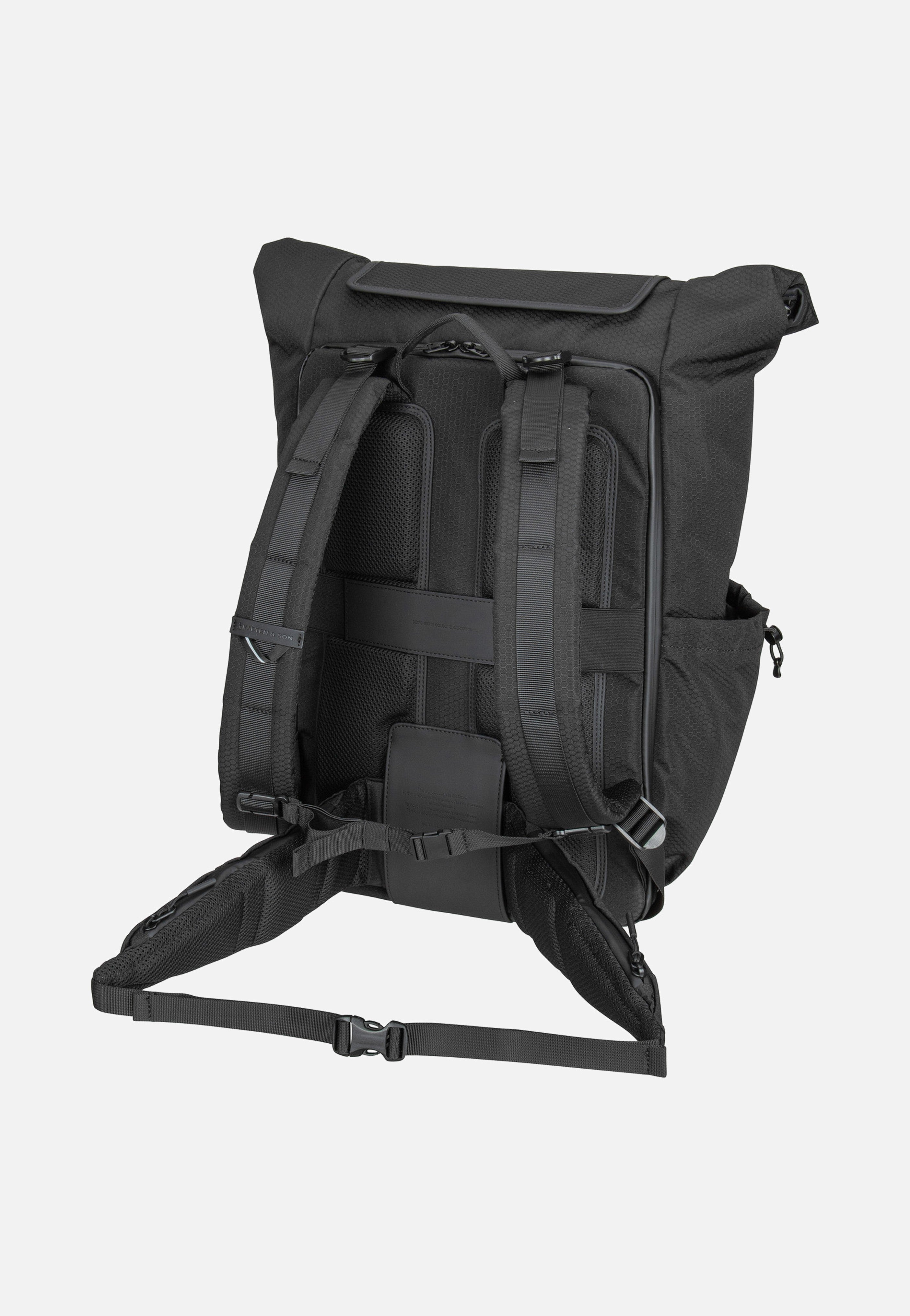 Kapten & Son - Banff All Black - Rolltop Backpack | Neutral-Image