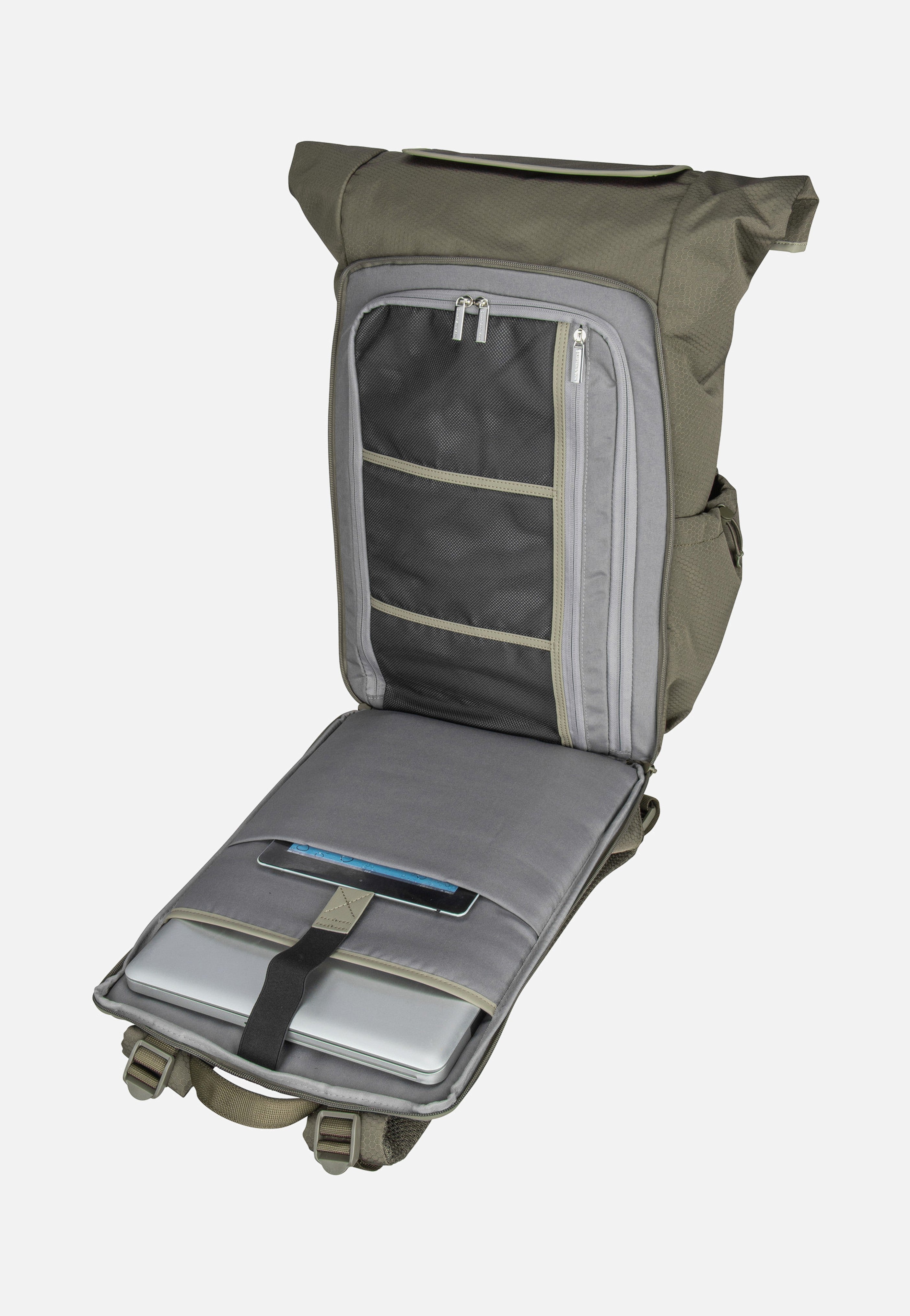 Kapten & Son - Banff Forest Green - Rolltop Backpack | Neutral-Image