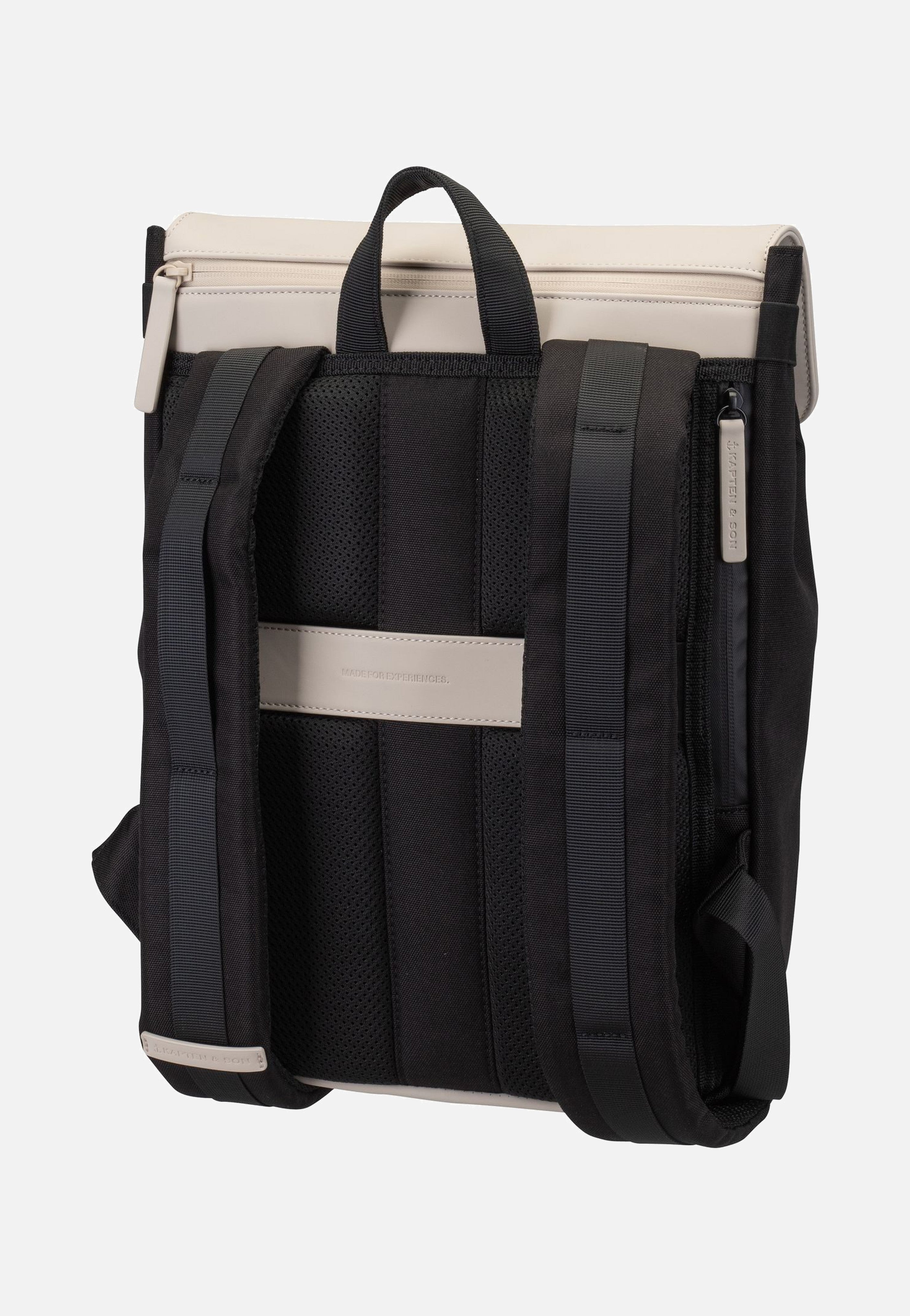 Kapten & Son Fyn Cream Black Rucksack