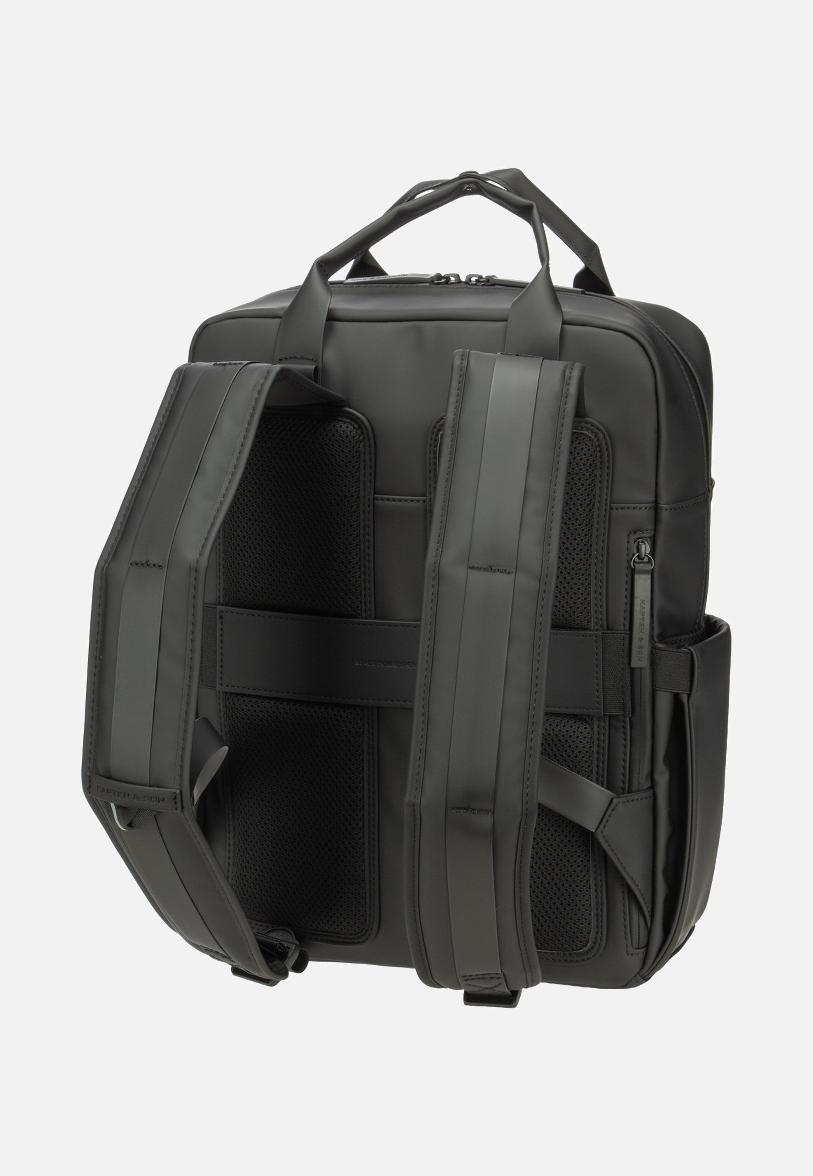 Kapten & Son Bergen Pro Full PU All Black Rucksack