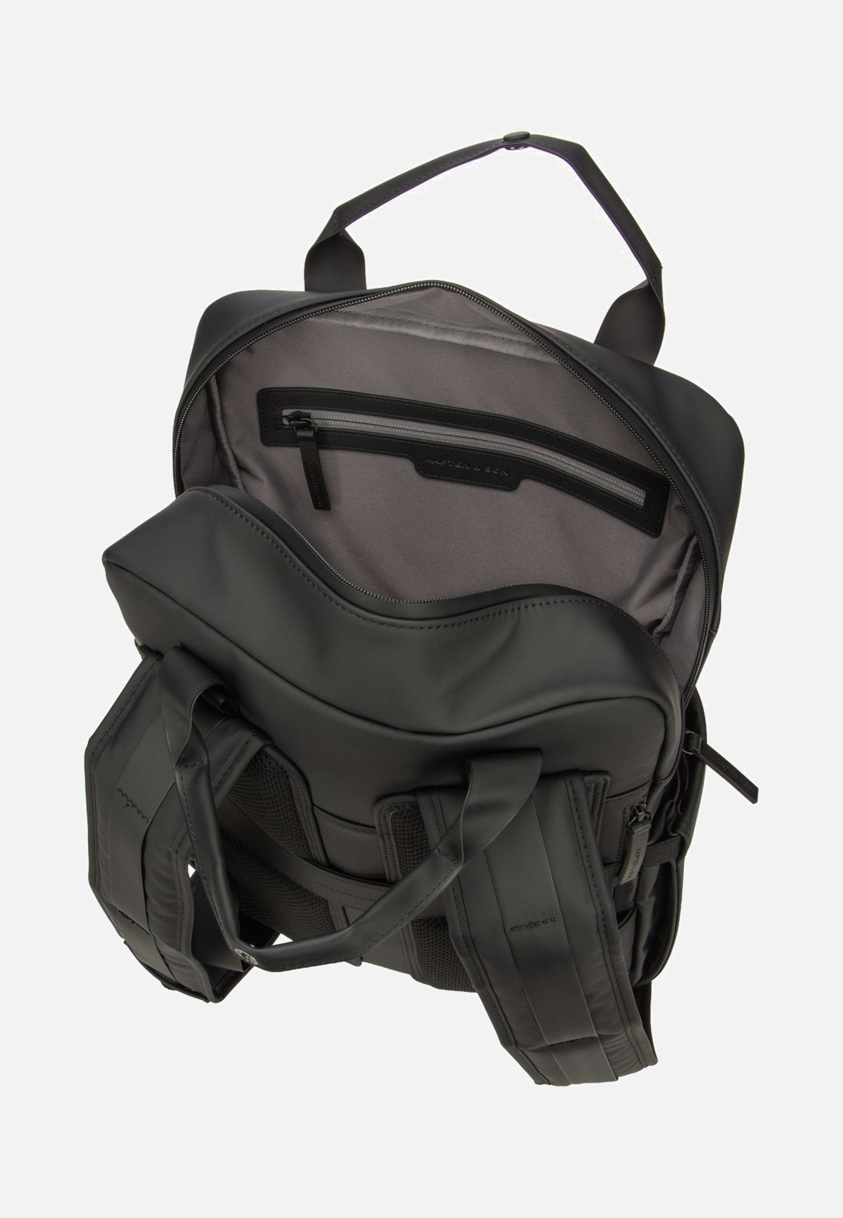 Kapten & Son Bergen Pro Full PU All Black Rucksack