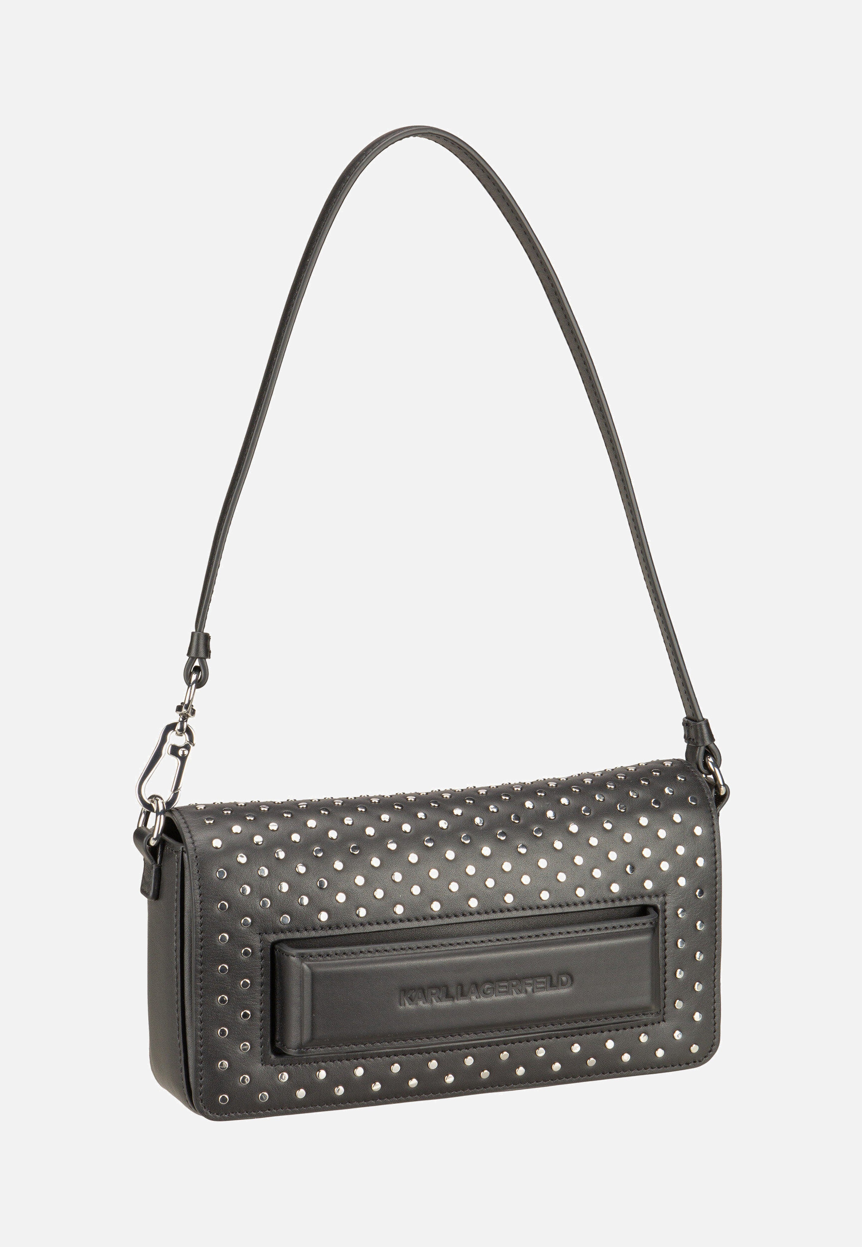 Karl Lagerfeld Ikon/K Soft Shoulderbag Studs Black Embellishment Evening Bag