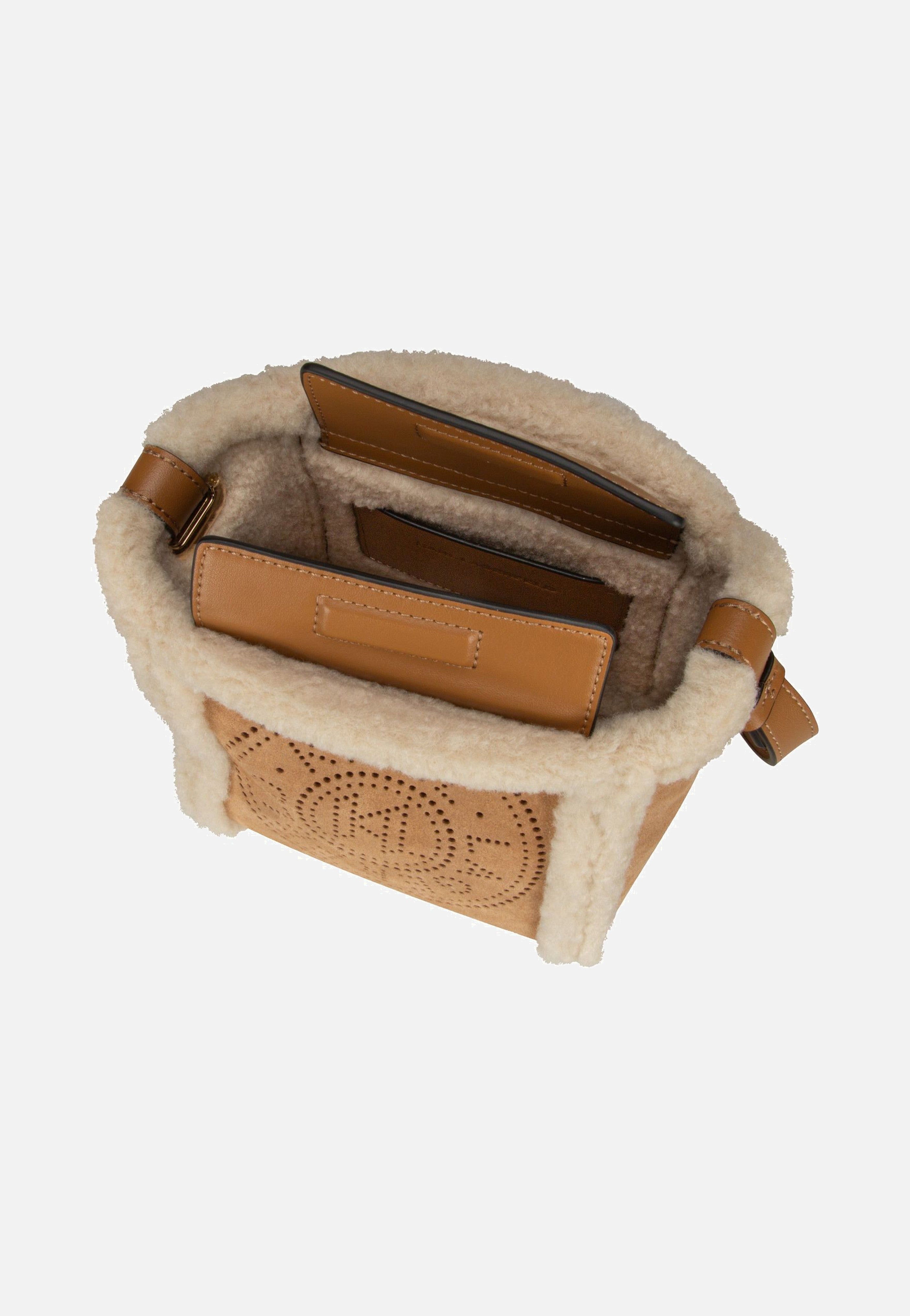 Karl Lagerfeld - K/Circle SM Bucket Shearling Caramel - Shoulder Bag | Women-Image