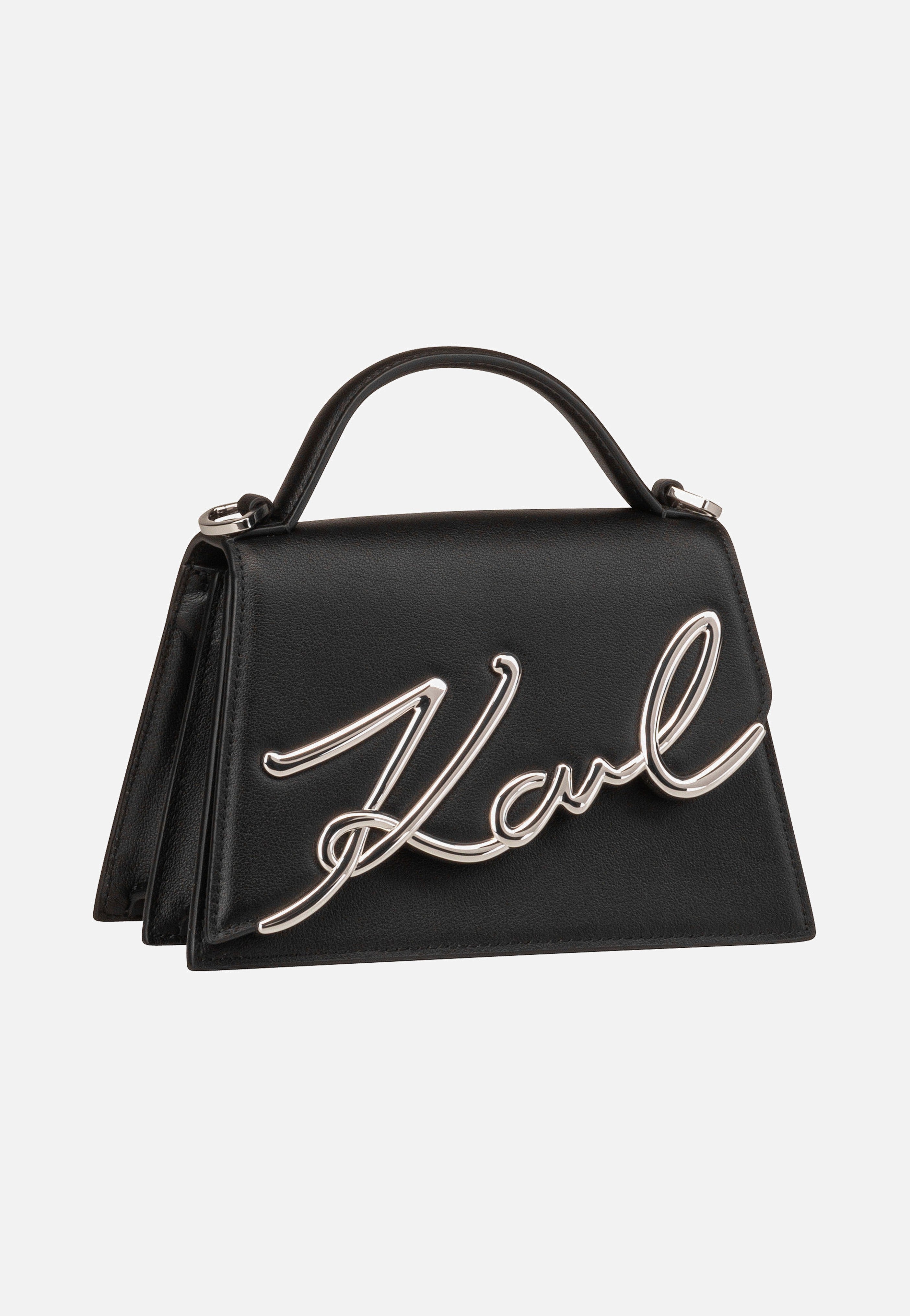 Karl Lagerfeld - K/Signature 2.0 SM Black/Nickel - Handle Bag | Women-Image