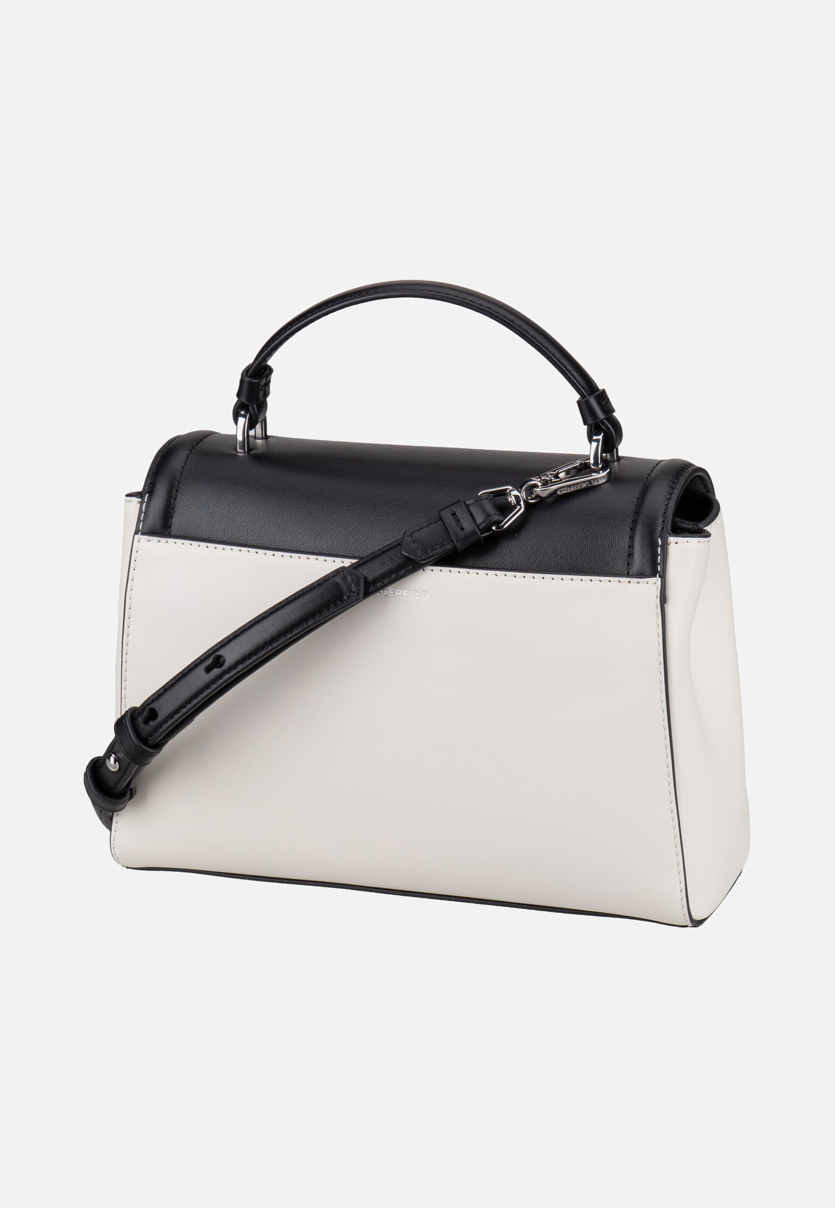 Karl Lagerfeld K/Autograph SM Top Handle Colorblock Black/White Handle Bag