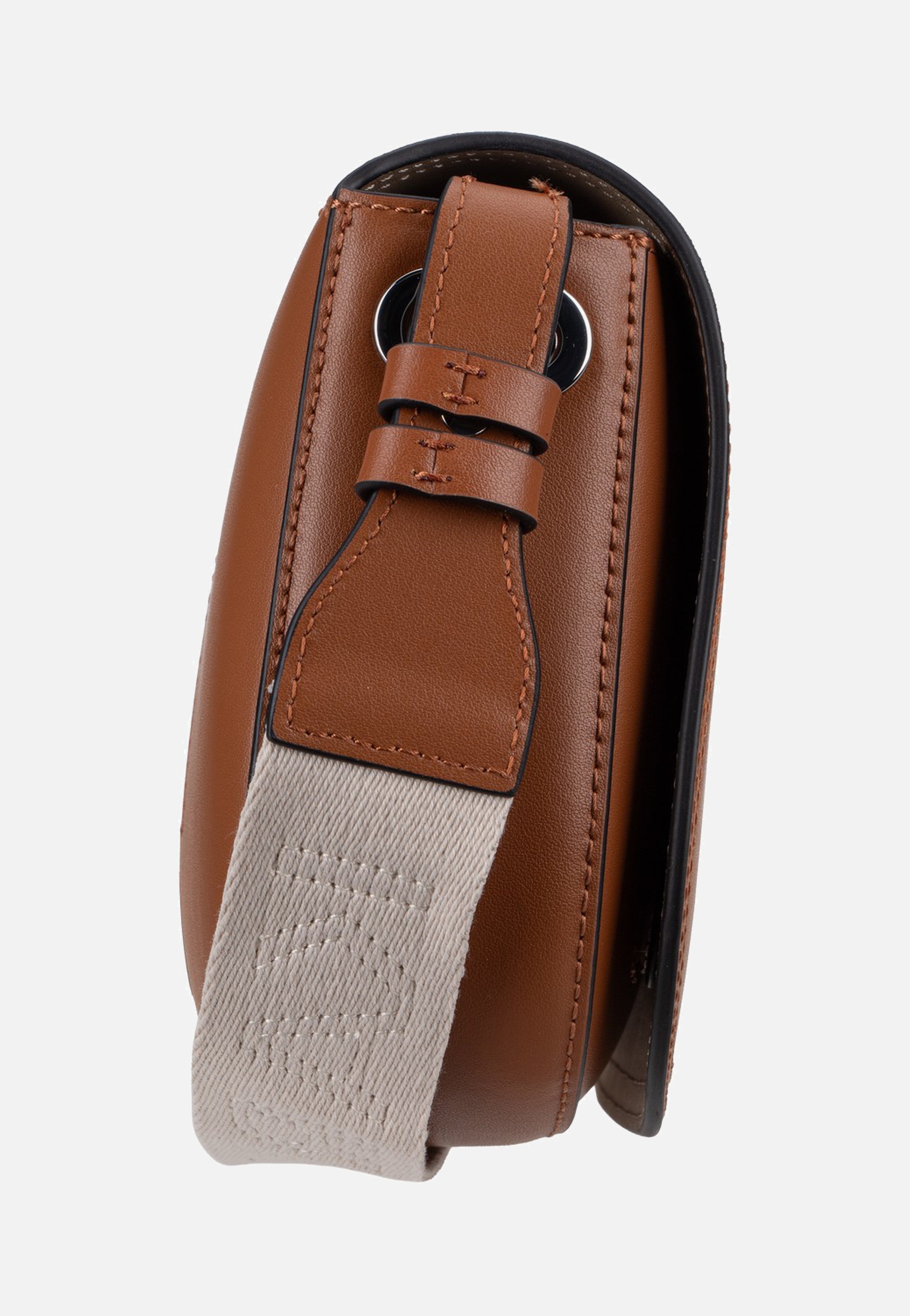 Karl Lagerfeld K/Circle Saddle CB Perforated Dark Tan Saddle Bag