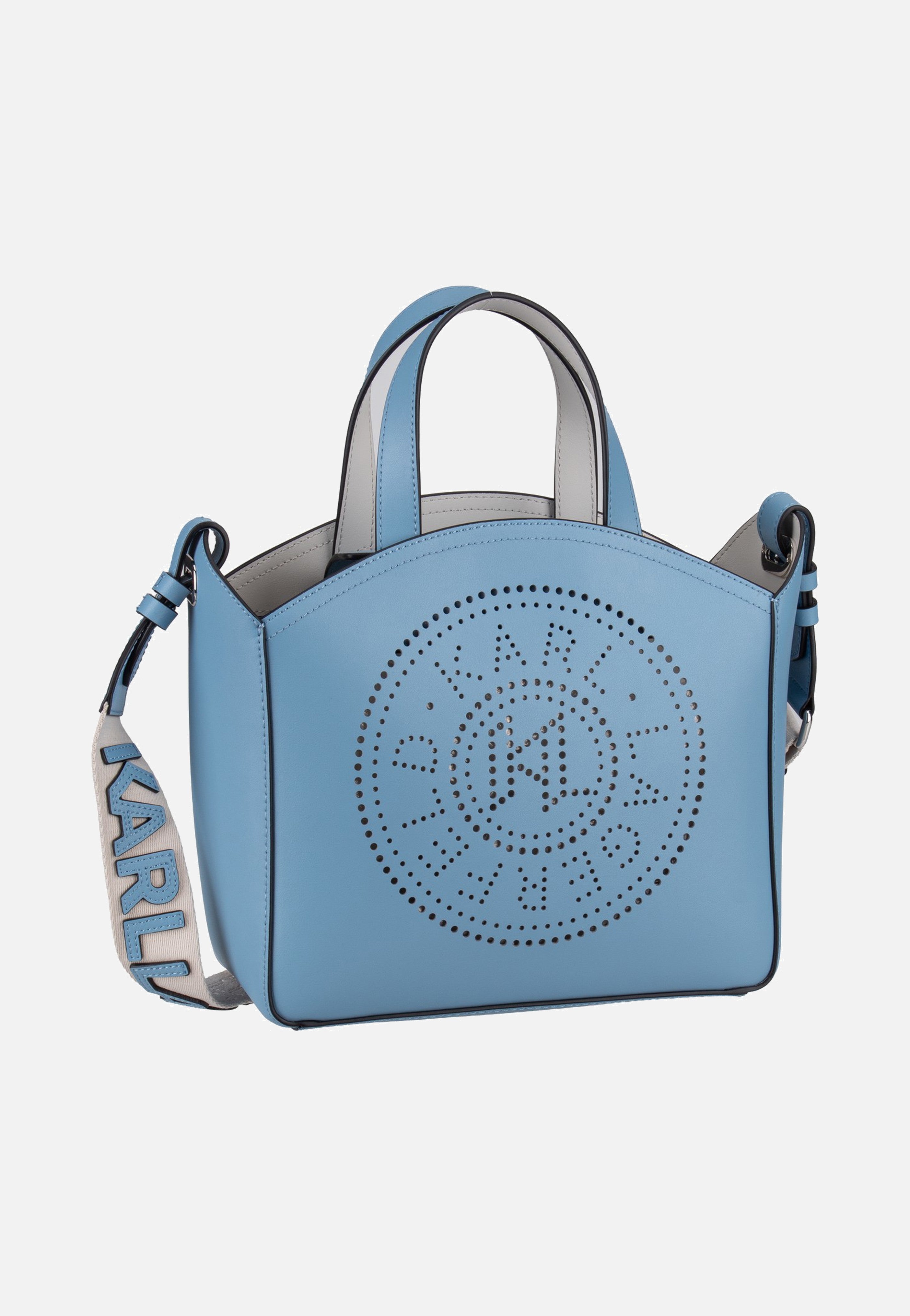 Karl Lagerfeld K/Circle SM Perforated Blue Bloom Tote Bag