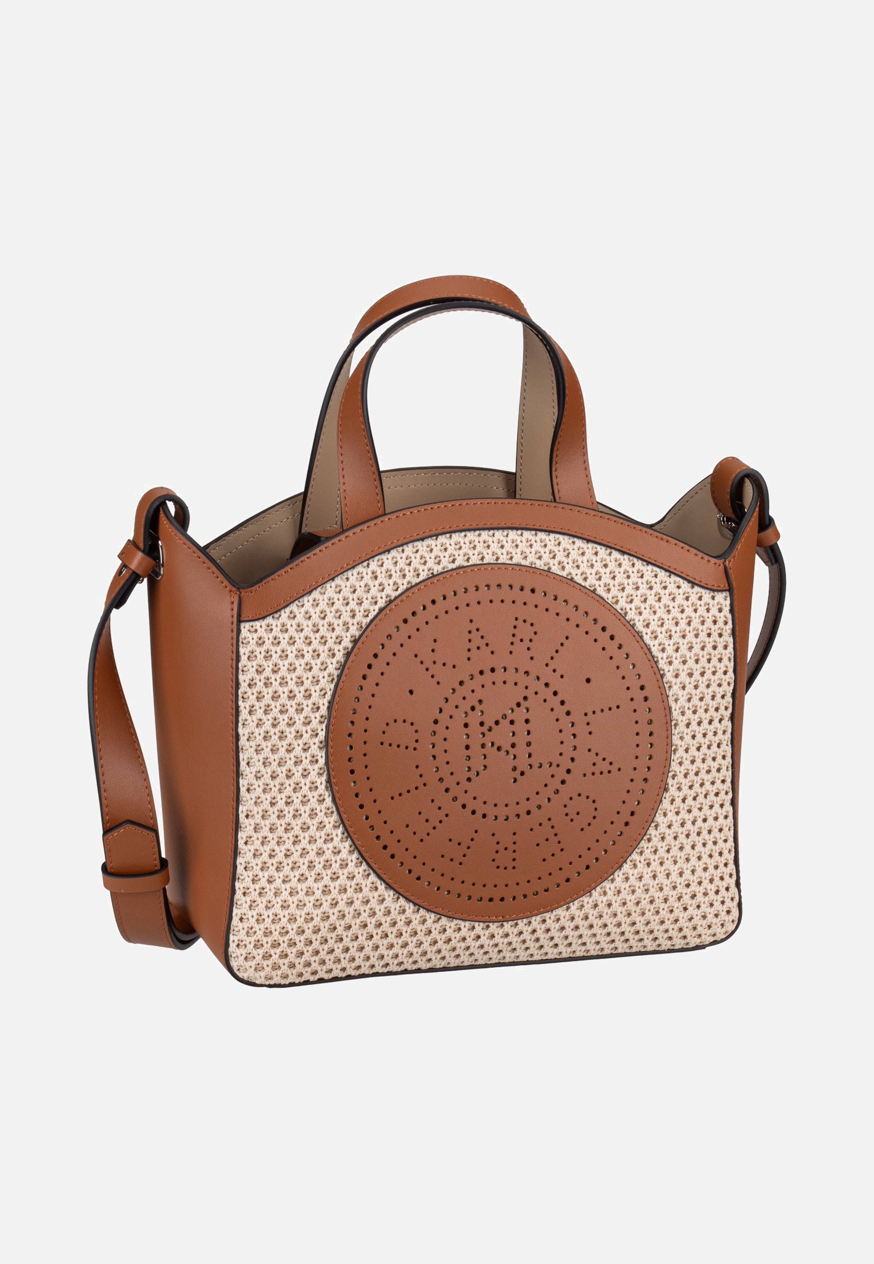 Karl Lagerfeld K/Circle SM Tote Raffia Mesh Natural/Tan Tote Bag