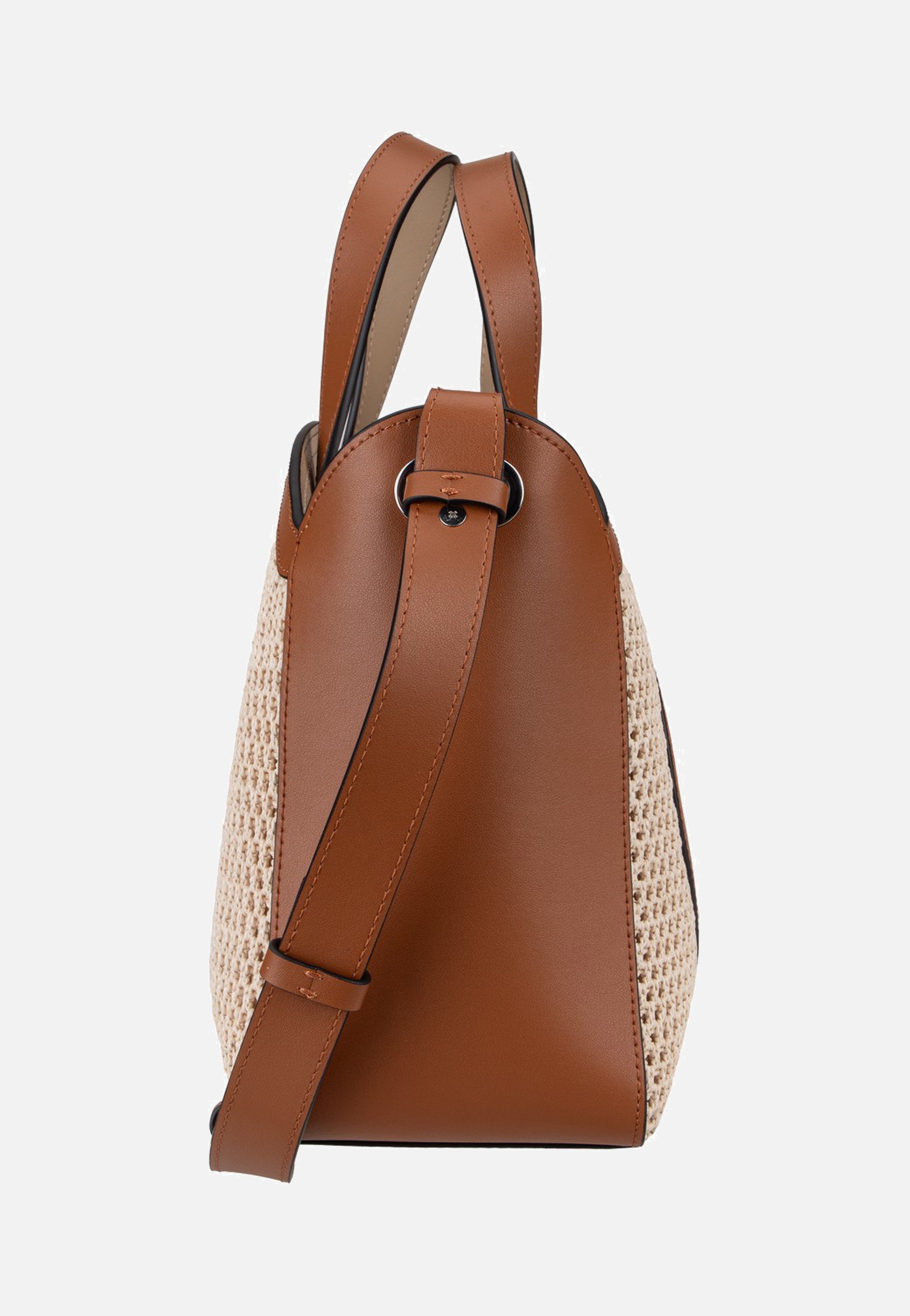 Karl Lagerfeld K/Circle SM Tote Raffia Mesh Natural/Tan Tote Bag